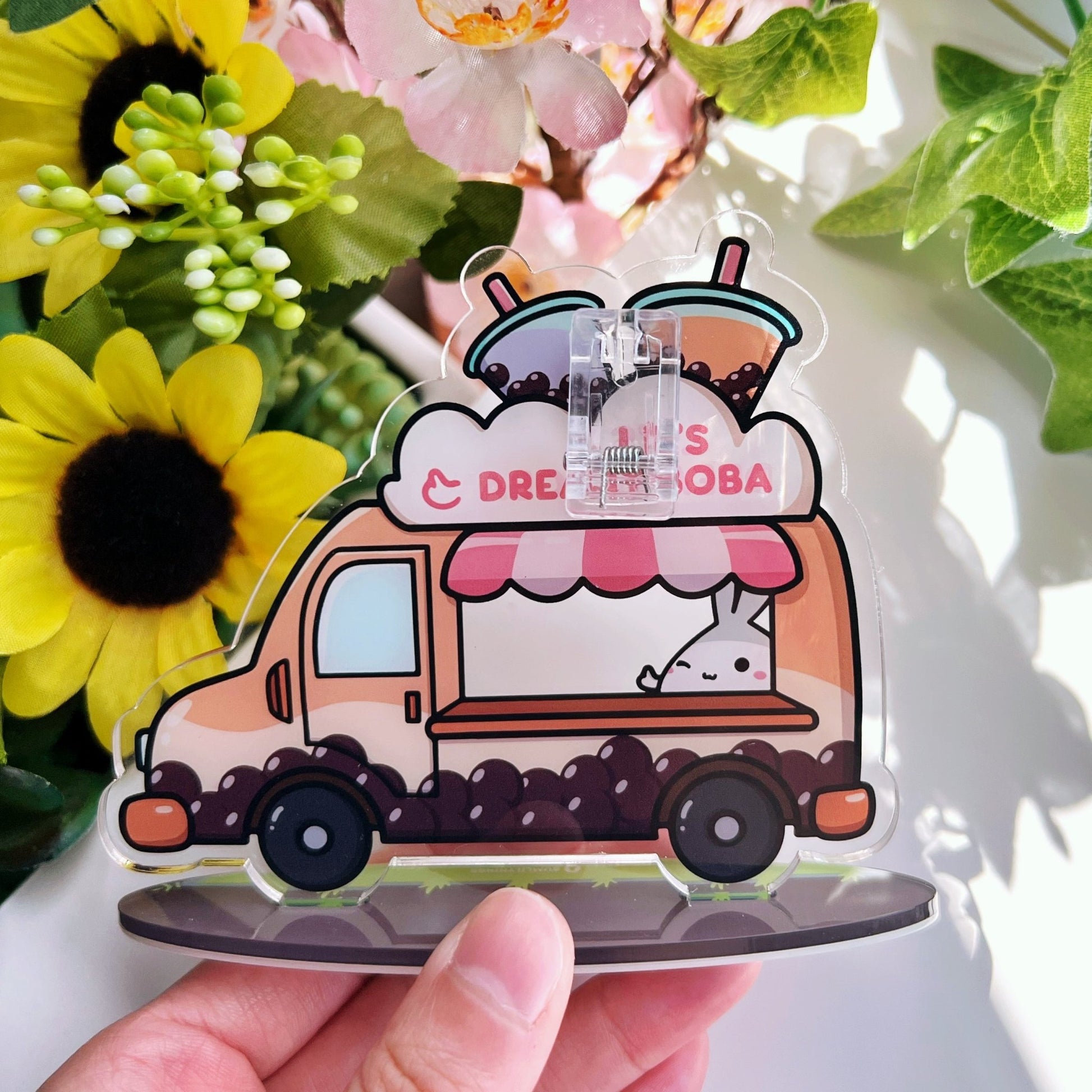 Acrylic Note Holder - Lil's Boba Truck - SumLilThings