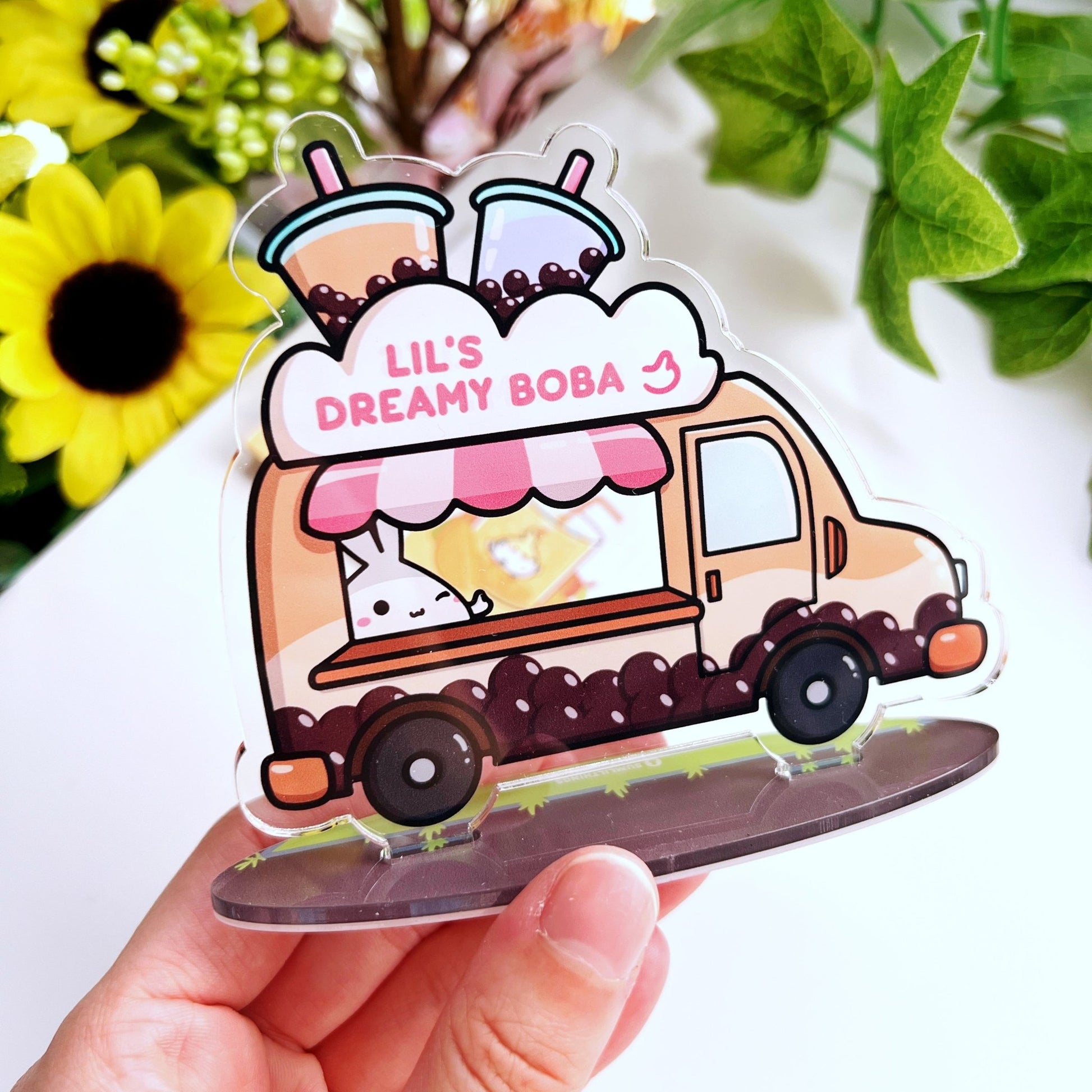 Acrylic Note Holder - Lil's Boba Truck - SumLilThings