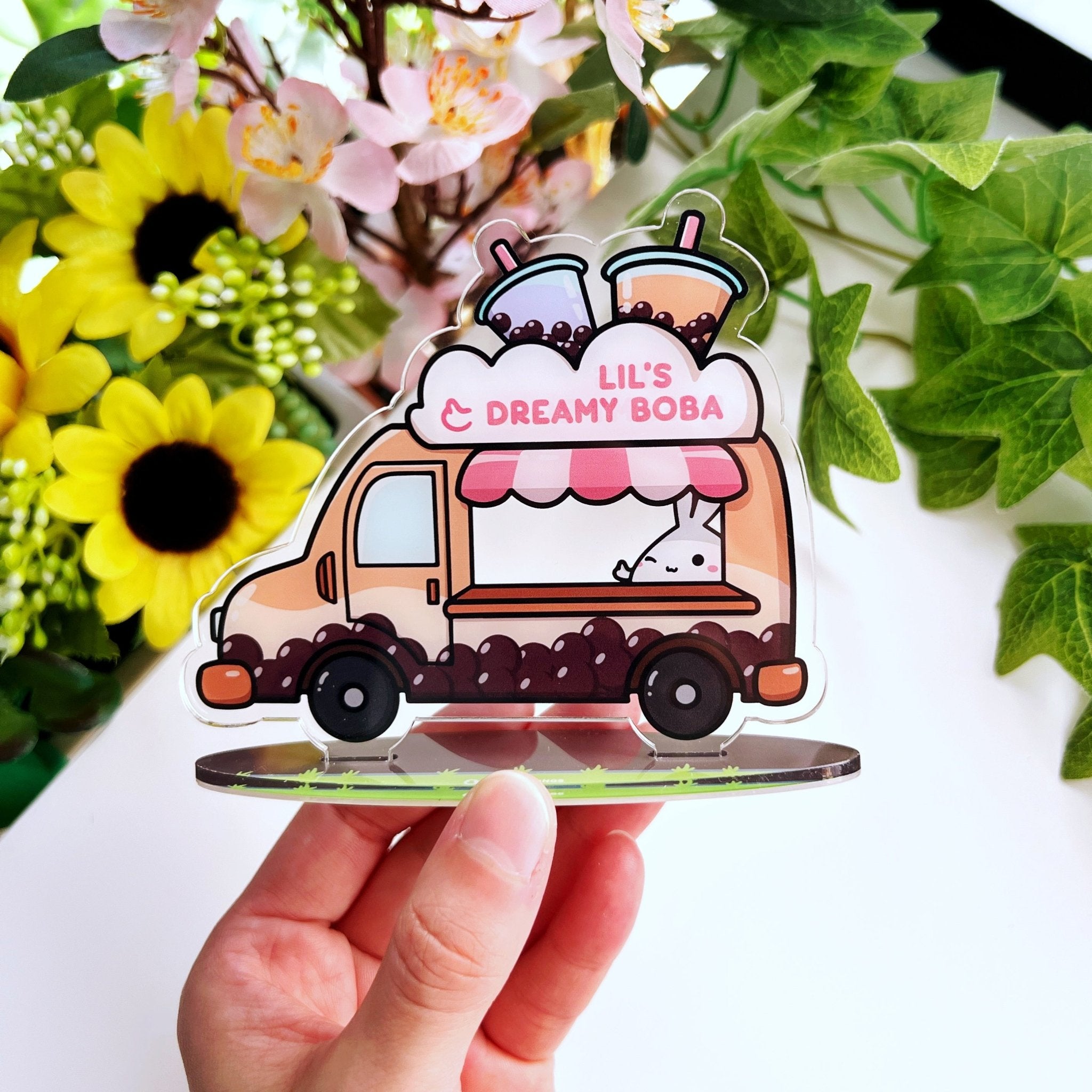 Acrylic Note Holder - Lil's Boba Truck - SumLilThings