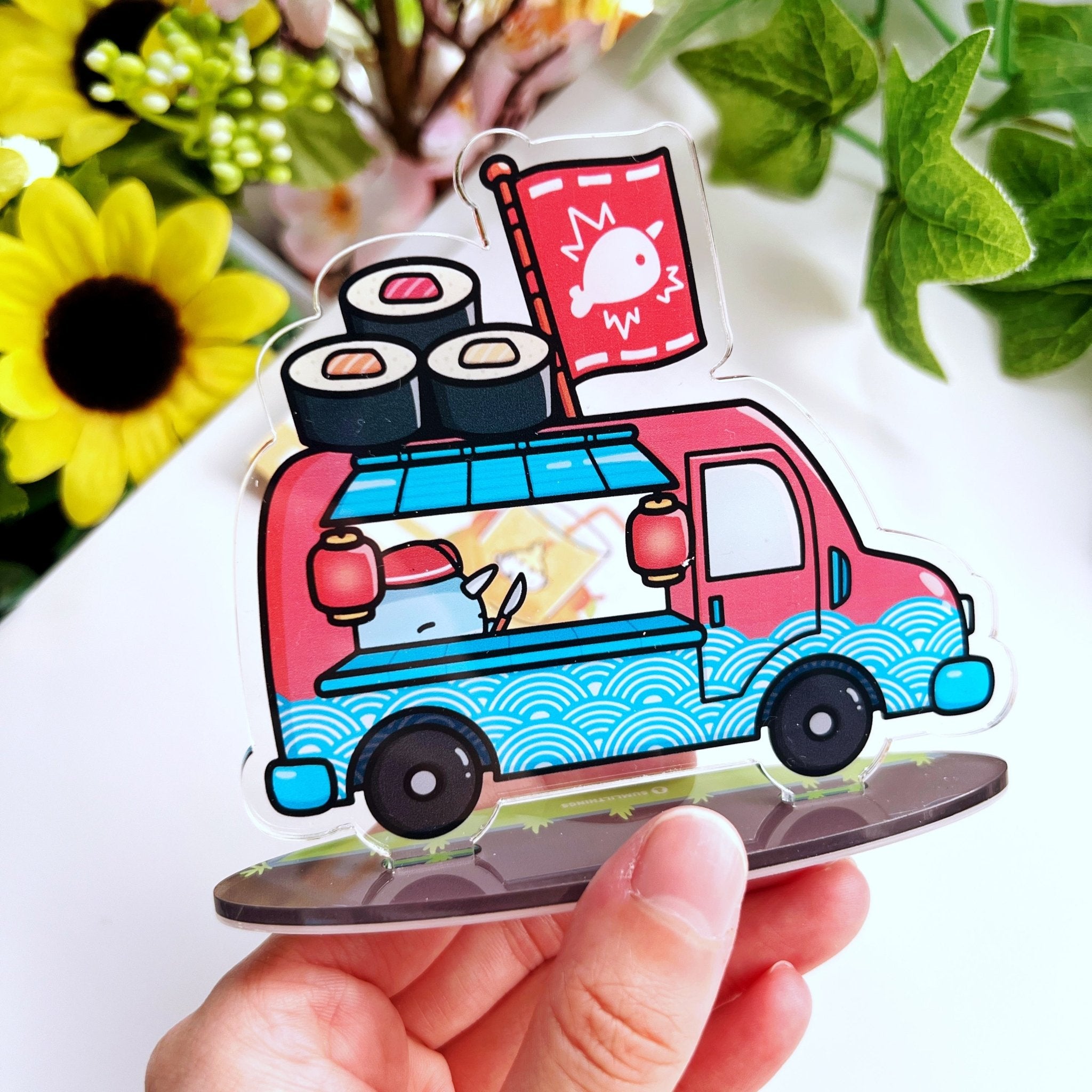 Acrylic Note Holder - Narnar's Sushi Truck - SumLilThings