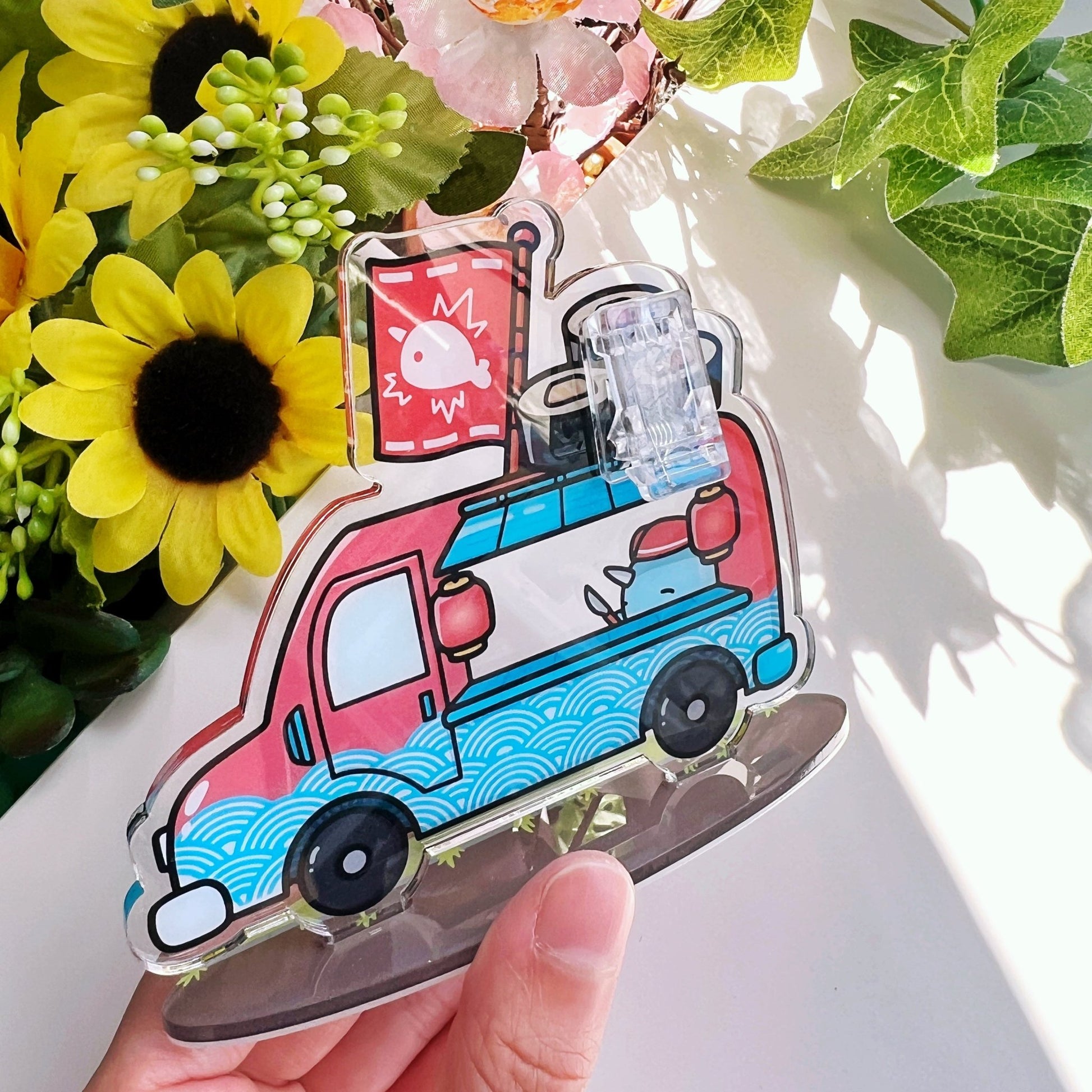 Acrylic Note Holder - Narnar's Sushi Truck - SumLilThings