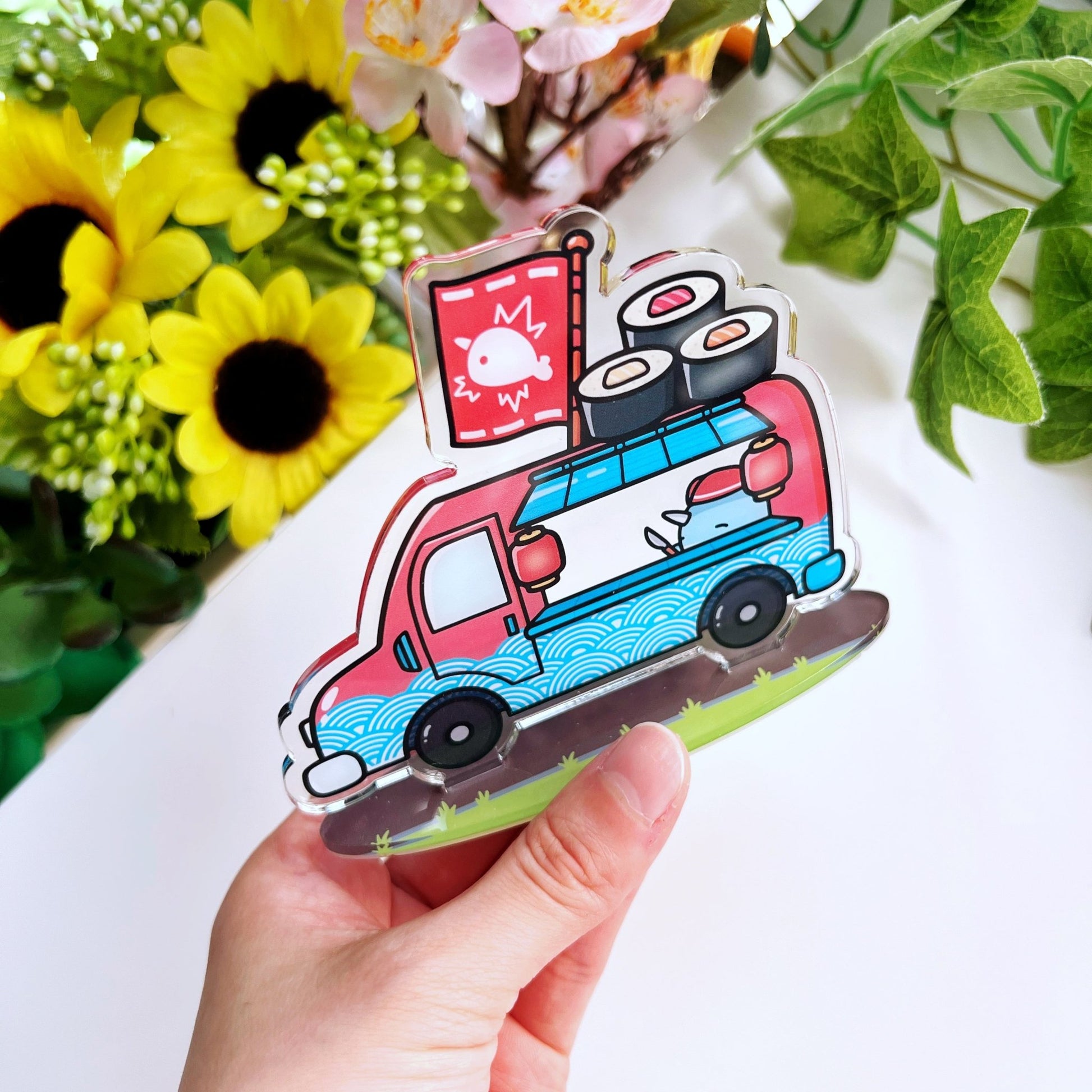 Acrylic Note Holder - Narnar's Sushi Truck - SumLilThings
