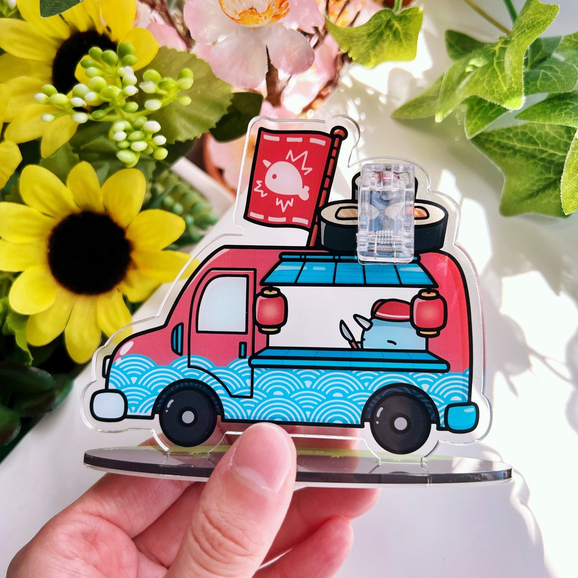 Acrylic Note Holder - Narnar's Sushi Truck - SumLilThings