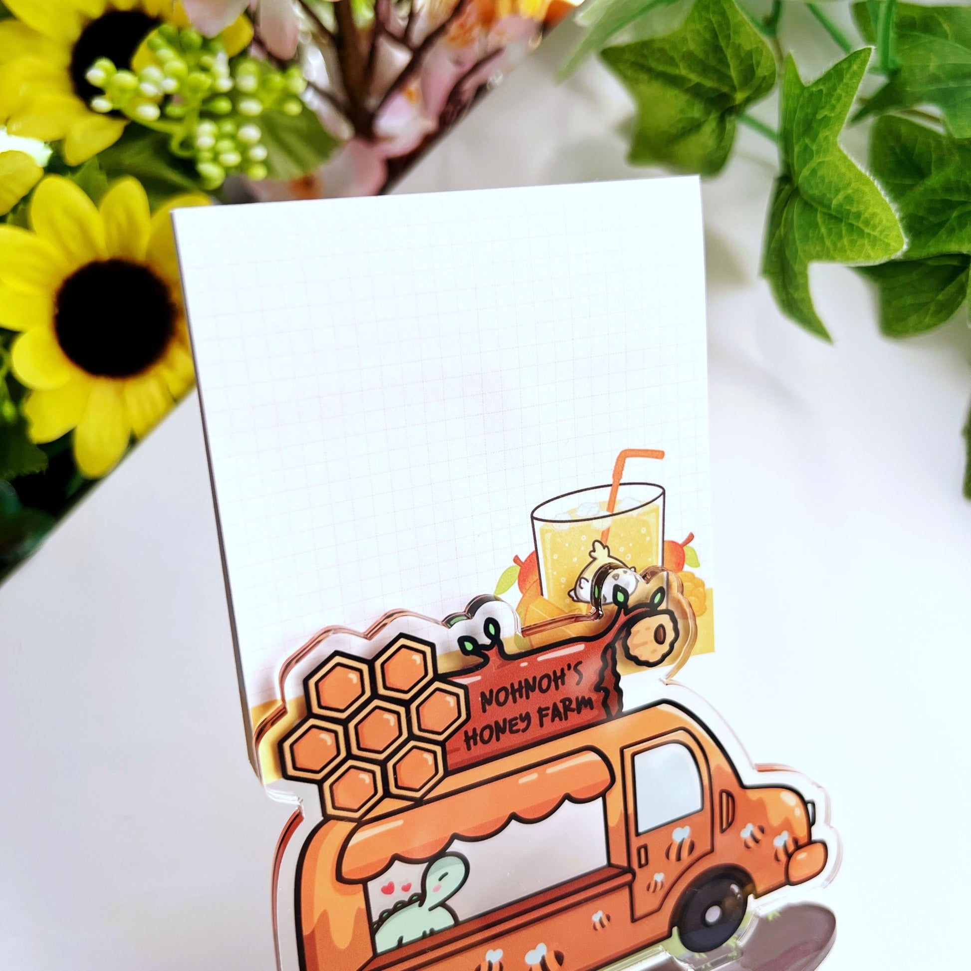 Acrylic Note Holder - Nohnoh's Honey Truck - SumLilThings