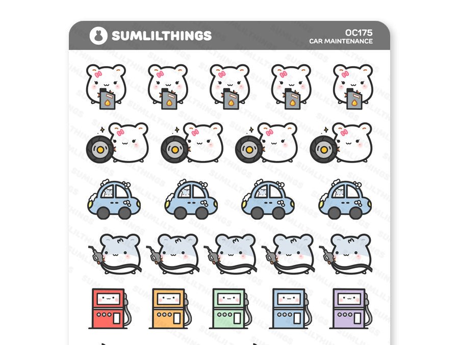 Car Maintenance Stickers - SumLilThings