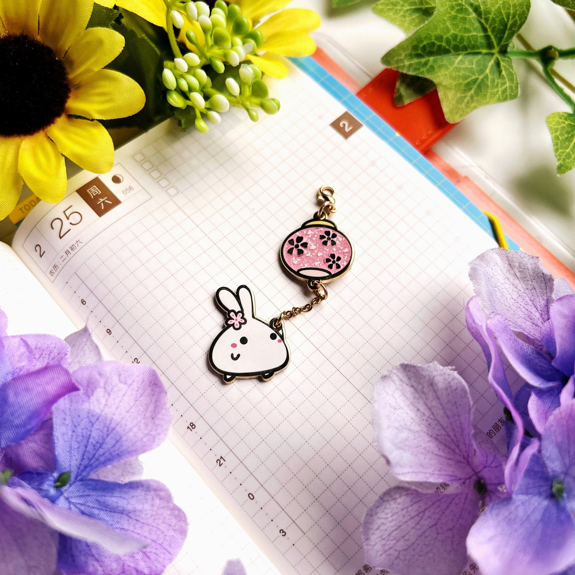 Charm - Dangling Lil with Sakura Lantern - SumLilThings
