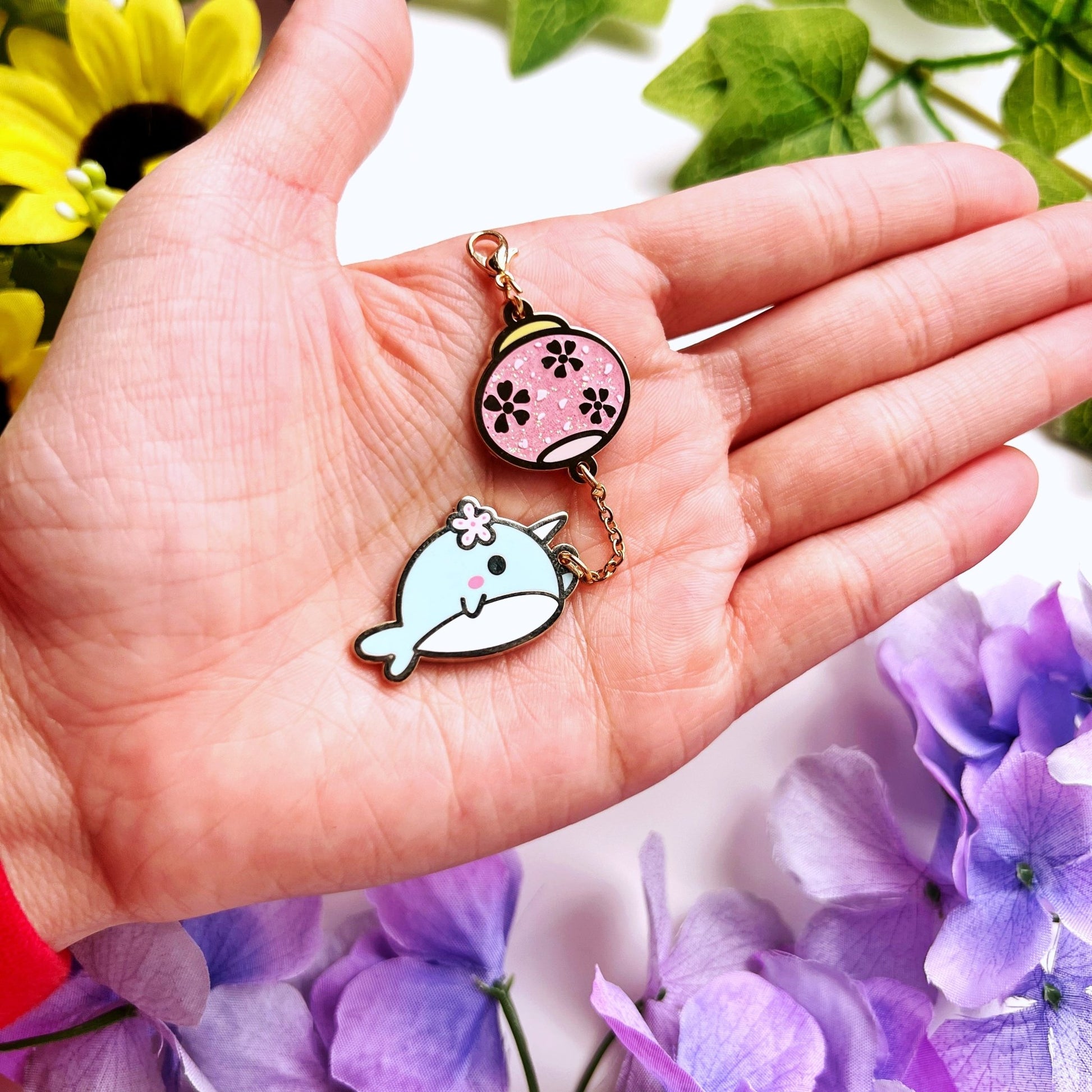 Charm - Dangling Narnar with Sakura Lantern - SumLilThings