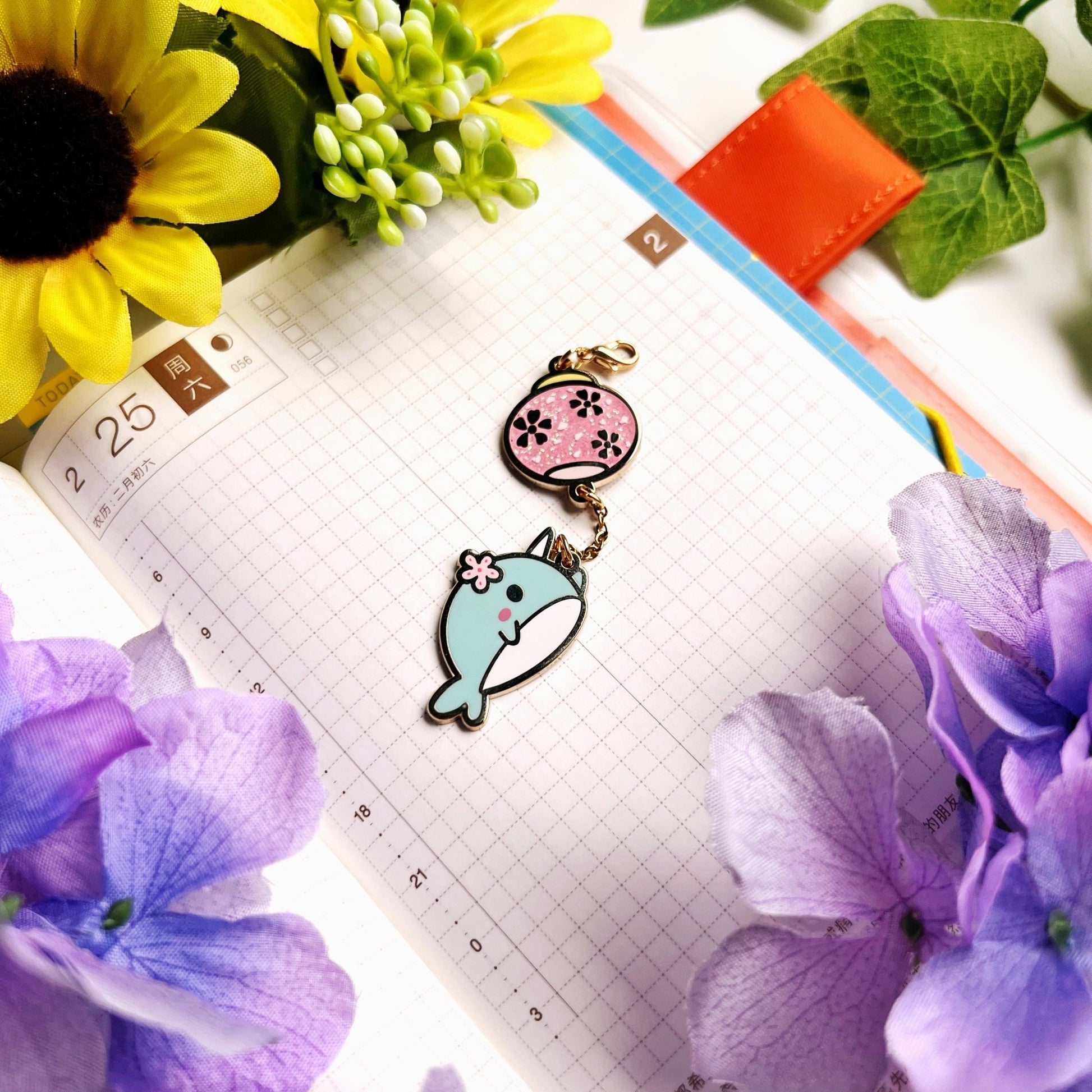 Charm - Dangling Narnar with Sakura Lantern - SumLilThings