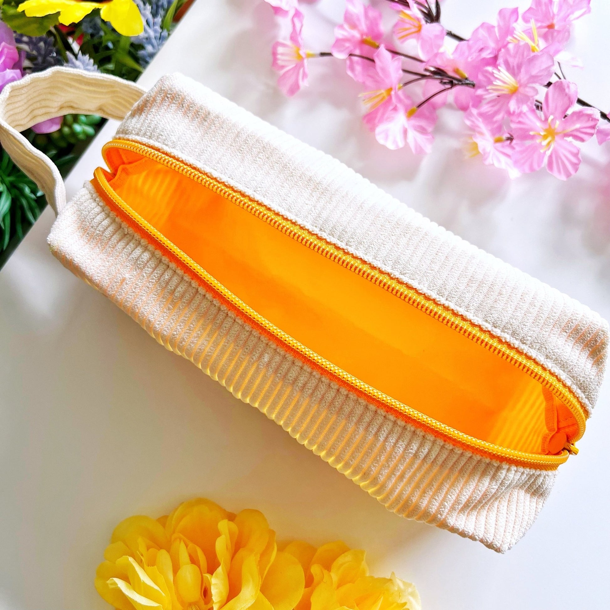 Corduroy Pencil Pouch - Honeycomb (Embroidered) - SumLilThings