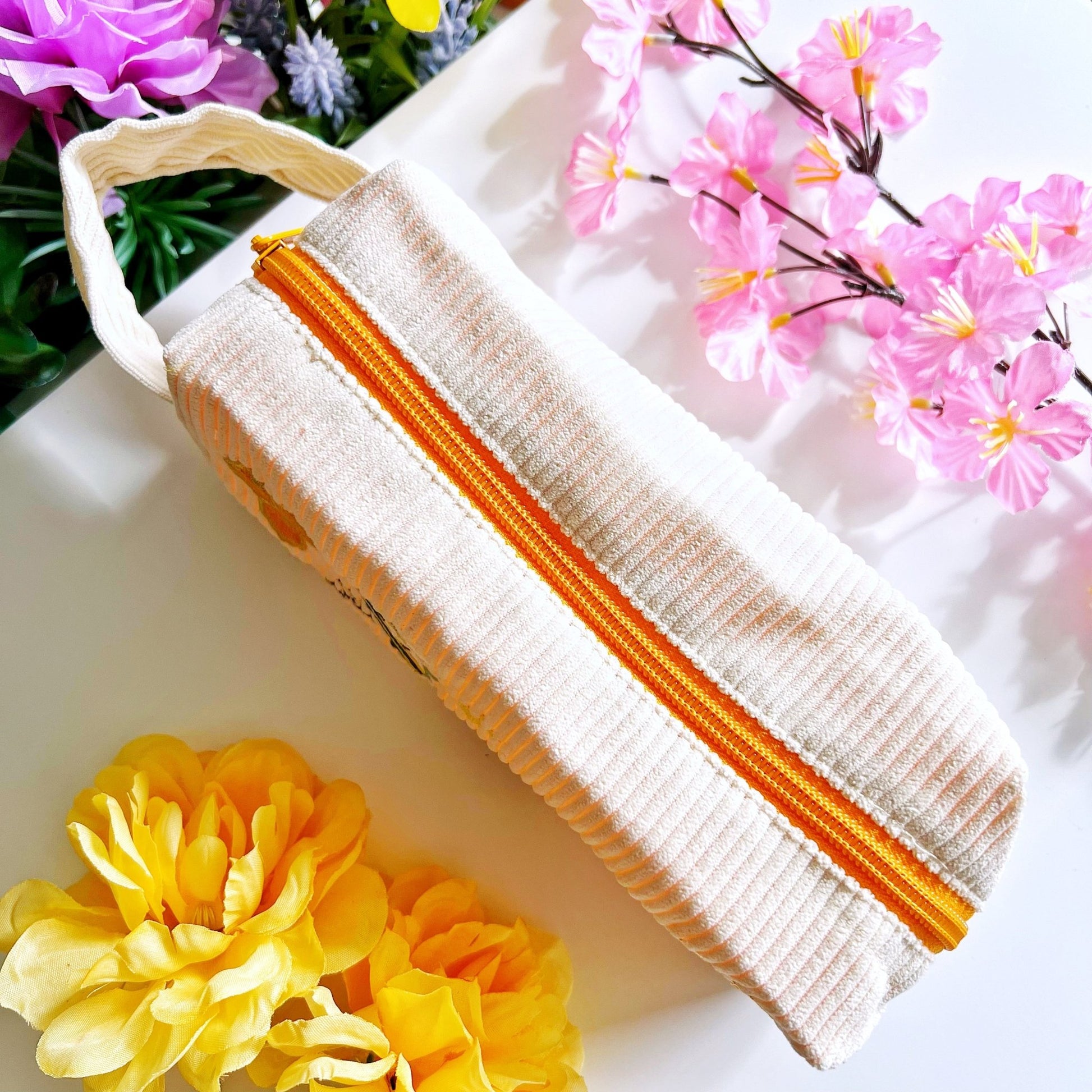 Corduroy Pencil Pouch - Honeycomb (Embroidered) - SumLilThings