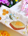 Corduroy Pencil Pouch - Honeycomb (Embroidered) - SumLilThings