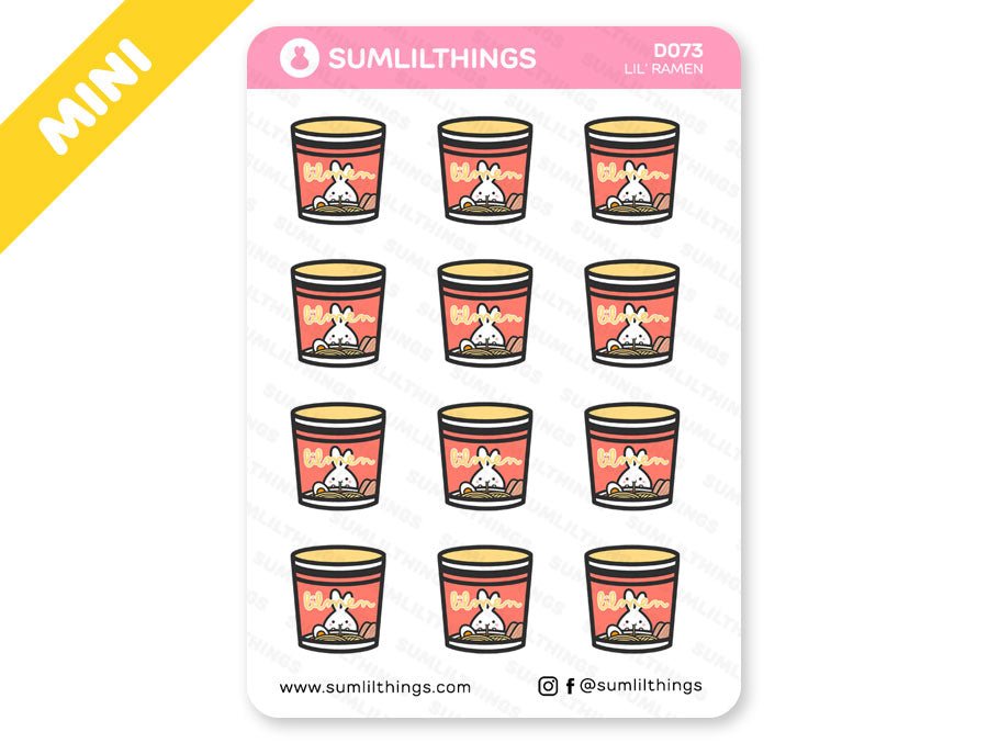 D073 - Cup Noodle Doodles Stickers - SumLilThings