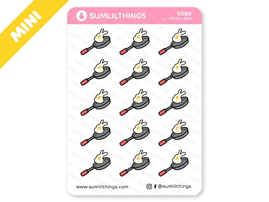 D080 - Frying Pan // Doodles Stickers - SumLilThings