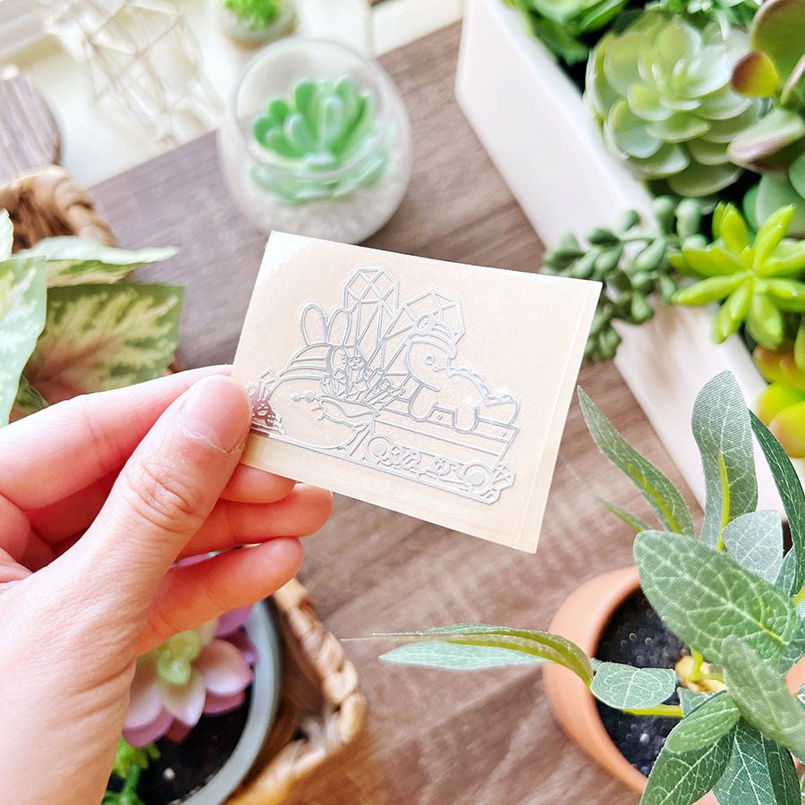 Decal Sticker - Crystal Mining - Silver Metal - SumLilThings