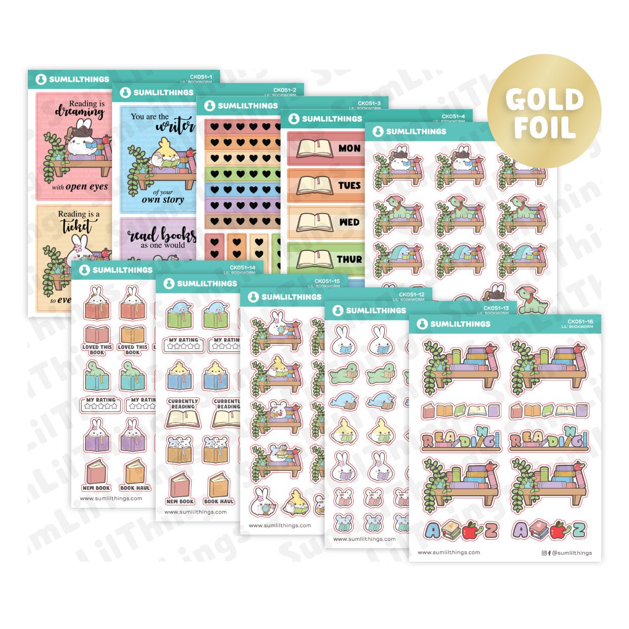 Decorative Kit - Lil&#39; Bookworm (10 Pages) - SumLilThings