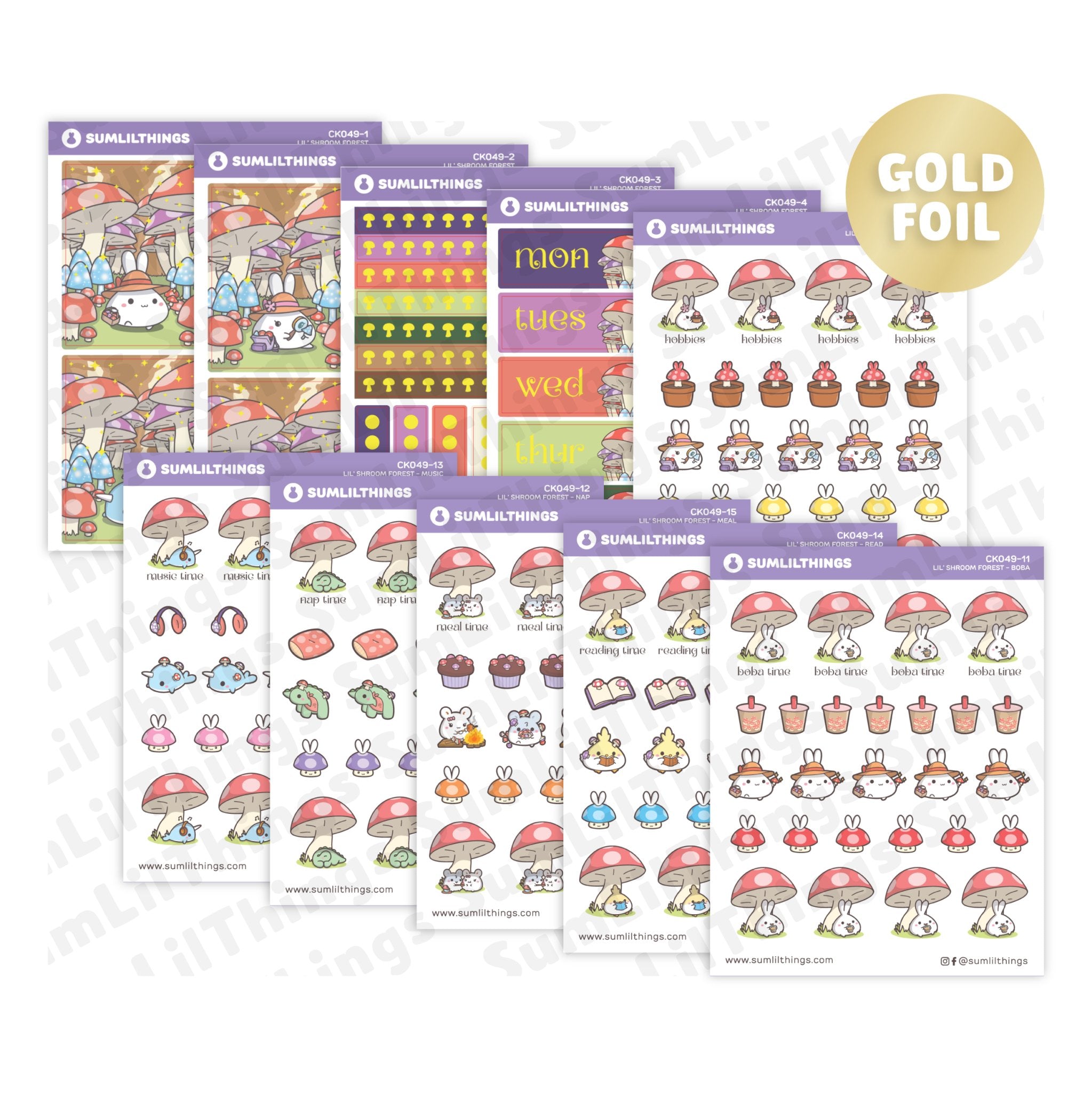 Decorative Kit - Lil' Mushroom Forest (10 Pages) - SumLilThings