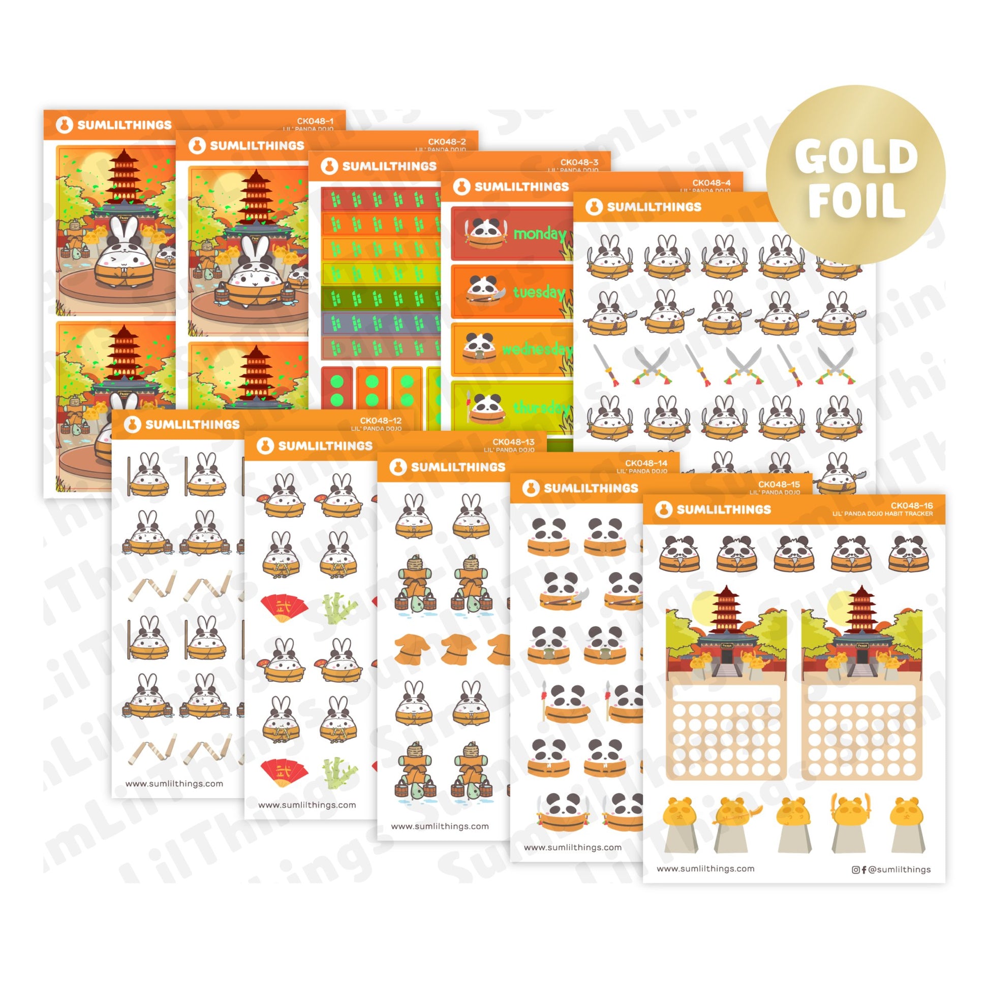 Decorative Kit - Lil' Panda Dojo (10 Pages) - SumLilThings