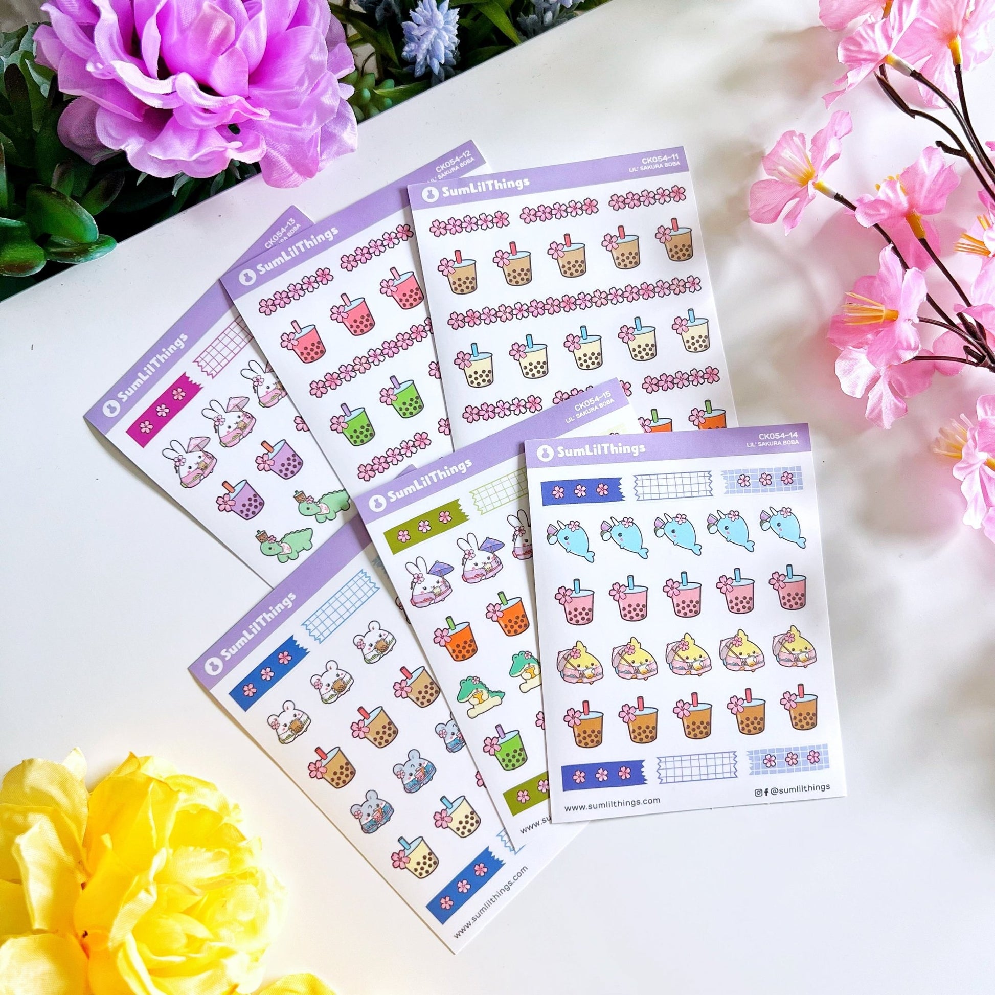 Decorative Kit - Lil' Sakura Boba (10 Pages) - SumLilThings