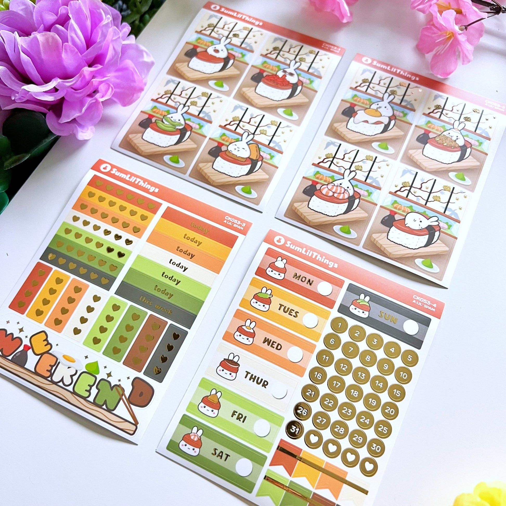 Decorative Kit - Lil' Spam Musubi (10 Pages) - SumLilThings