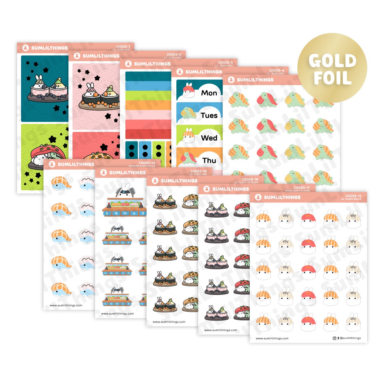 Sushi Sticker Sheet Bundle – Raychoo Studios