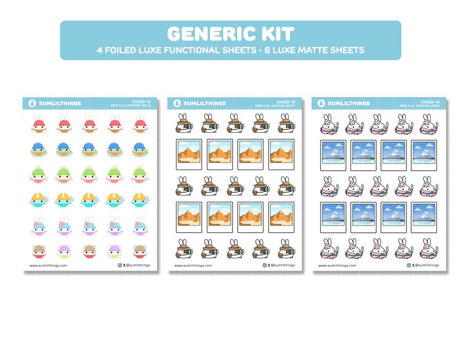 Decorative Kit - Need A Lil' Vacation (10 Pages) - SumLilThings