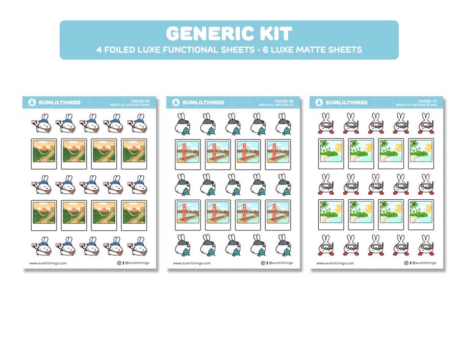 Decorative Kit - Need A Lil' Vacation (10 Pages) - SumLilThings