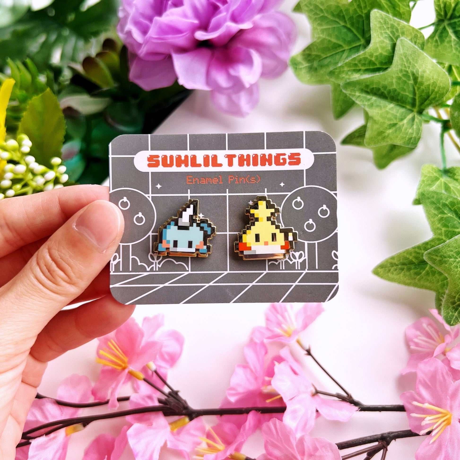 Enamel Pin - 8Bit Misfits (Narnar & Chichi) - SumLilThings