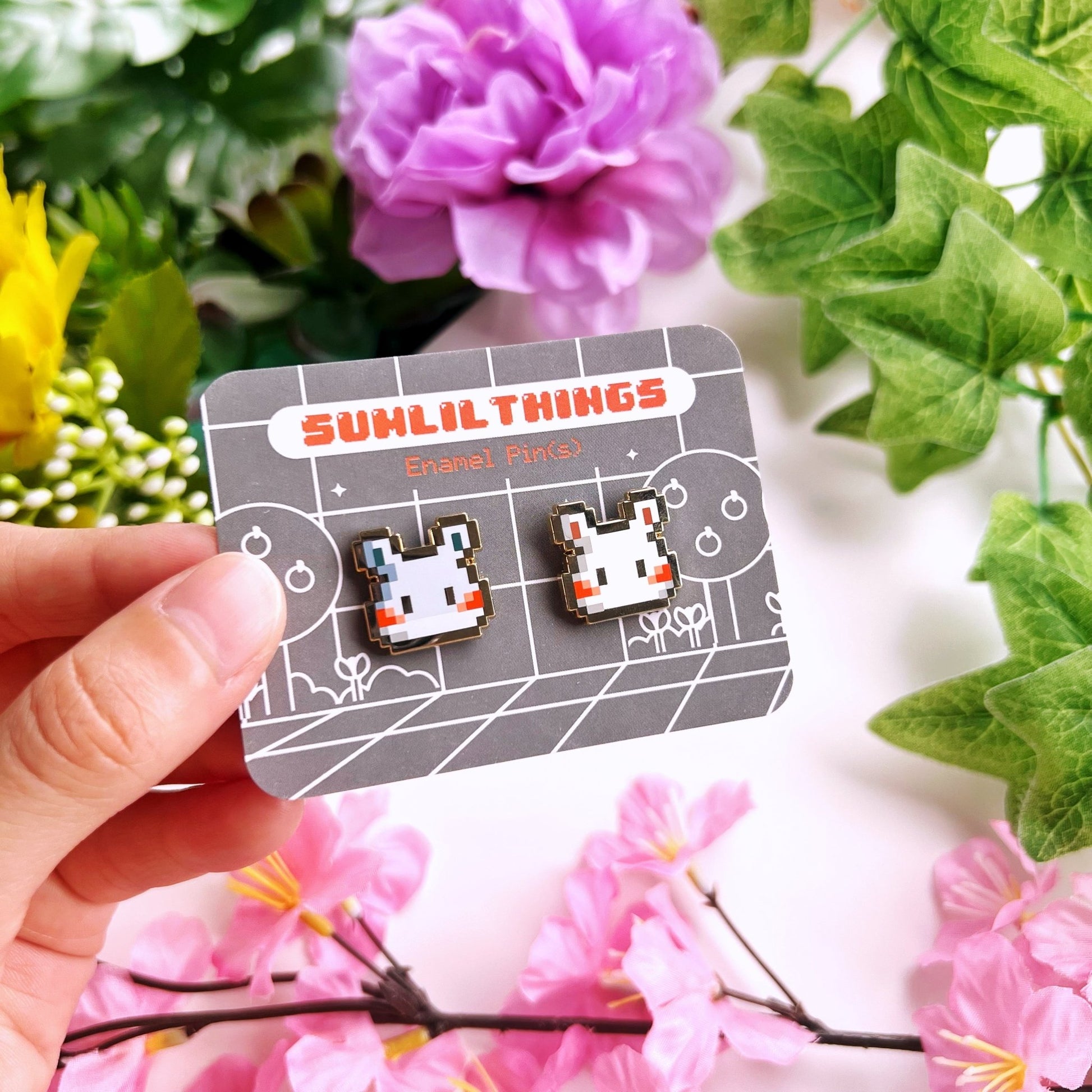 Enamel Pin - 8Bit Misfits (Oatmeal & Cinnamon) - SumLilThings