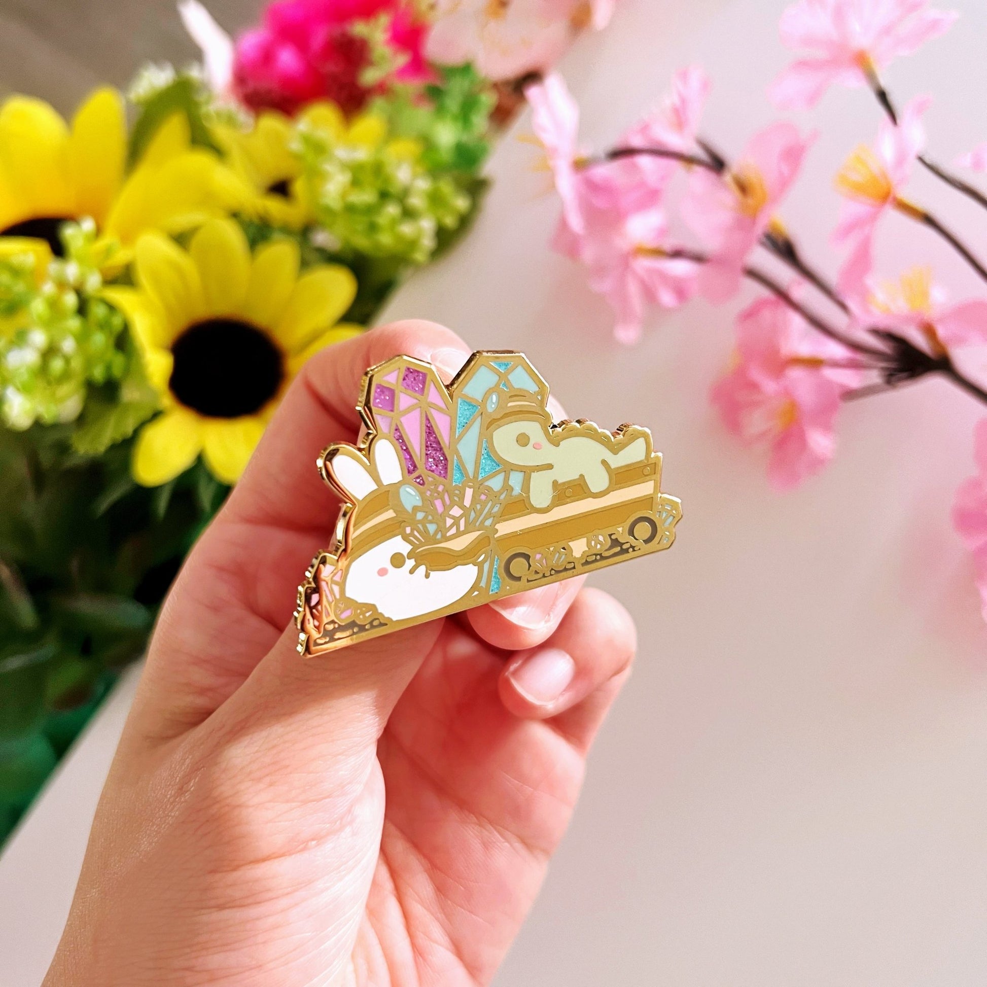 Enamel Pin - Crystal Mining - SumLilThings