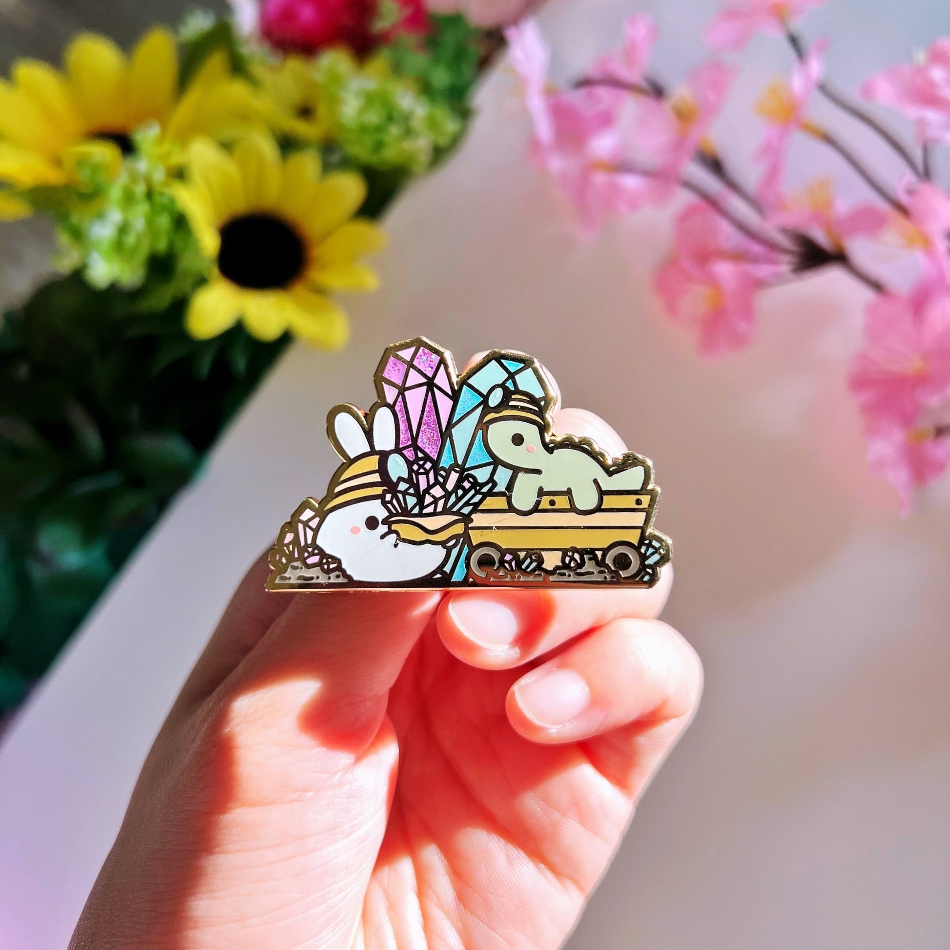 Enamel Pin - Crystal Mining - SumLilThings