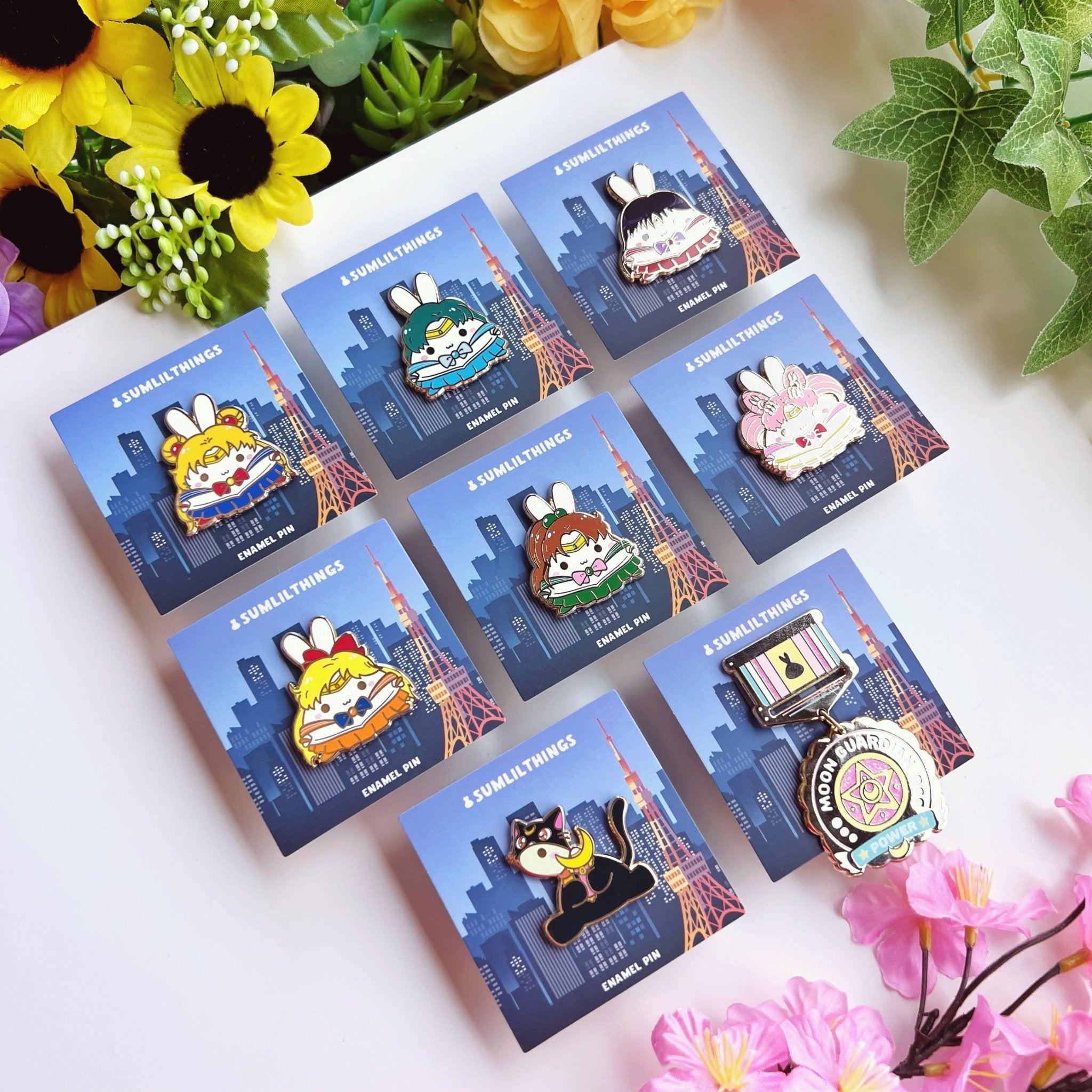 Enamel Pin - Lil' Moon Power Collection (Set of 8) - SumLilThings