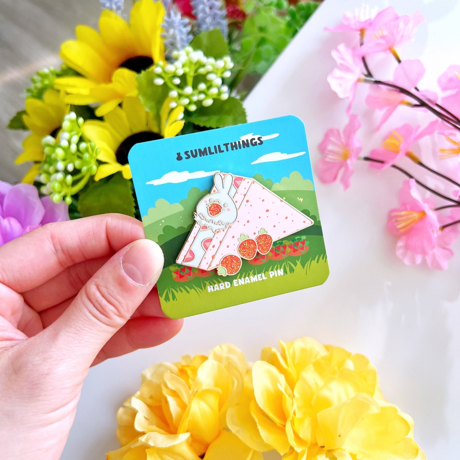 Enamel Pin - Lil' Strawberry Sandwich - SumLilThings