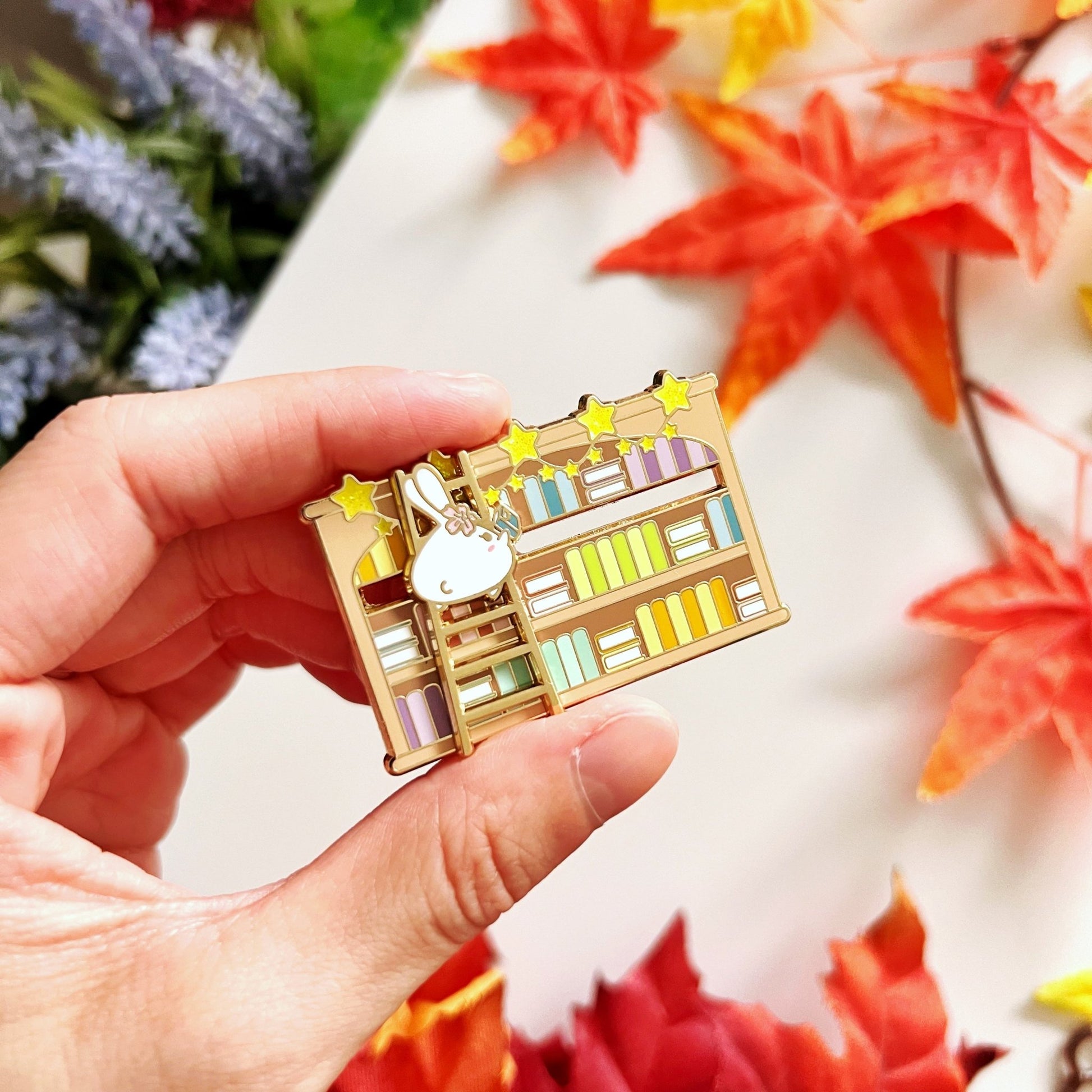 Enamel Pin - Mimi's Bookshelf (Interactive Slider) - SumLilThings