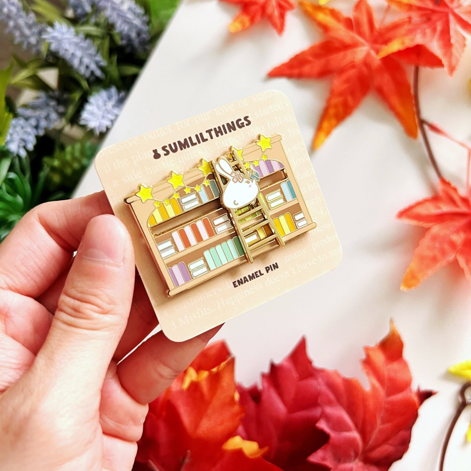 Enamel Pin - Mimi's Bookshelf (Interactive Slider) - SumLilThings