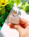 Enamel Pin - Peeking Strawberry Cake (Interactive Slider) - SumLilThings