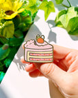 Enamel Pin - Peeking Strawberry Cake (Interactive Slider) - SumLilThings