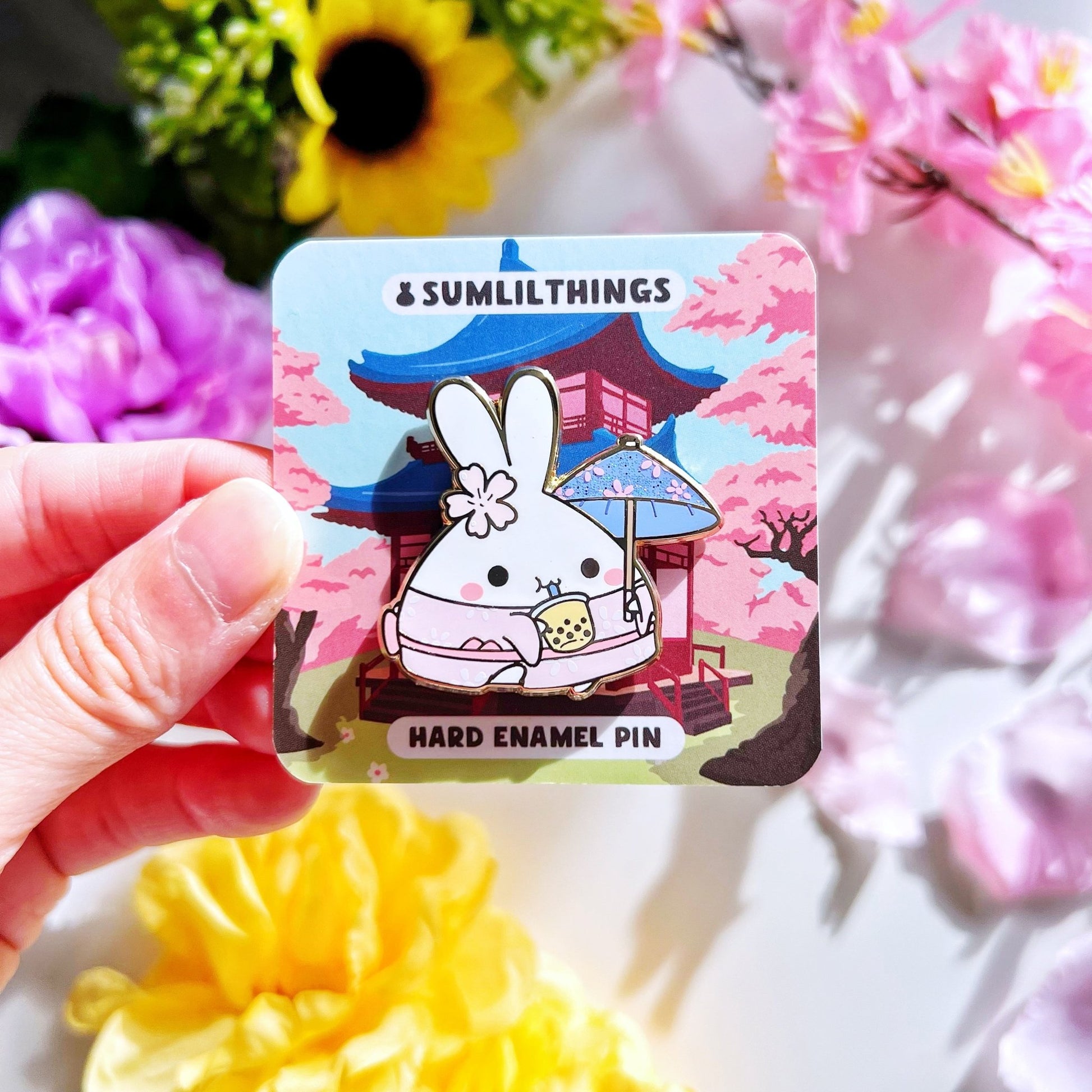 Enamel Pin - Sakura Boba Lil - SumLilThings