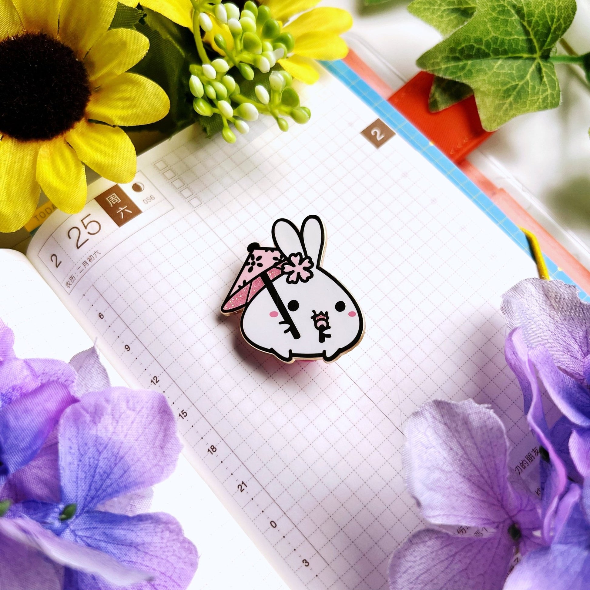 Enamel Pin - Sakura Lil with Umbrella - SumLilThings