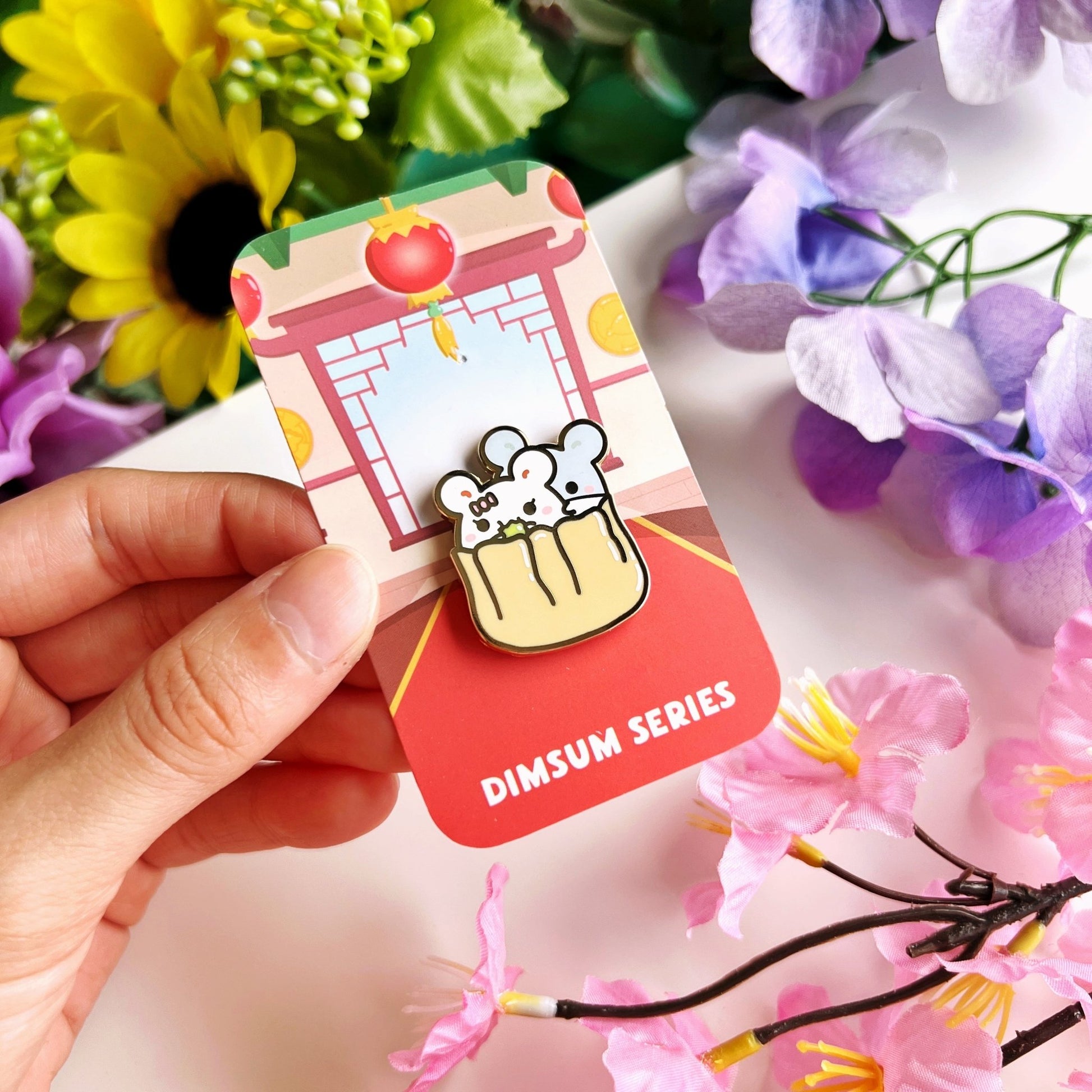 Enamel Pin - Shumai Oatmeal & Cinnamon - SumLilThings