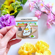 Enamel Pin - Spam Musubi with Egg - SumLilThings