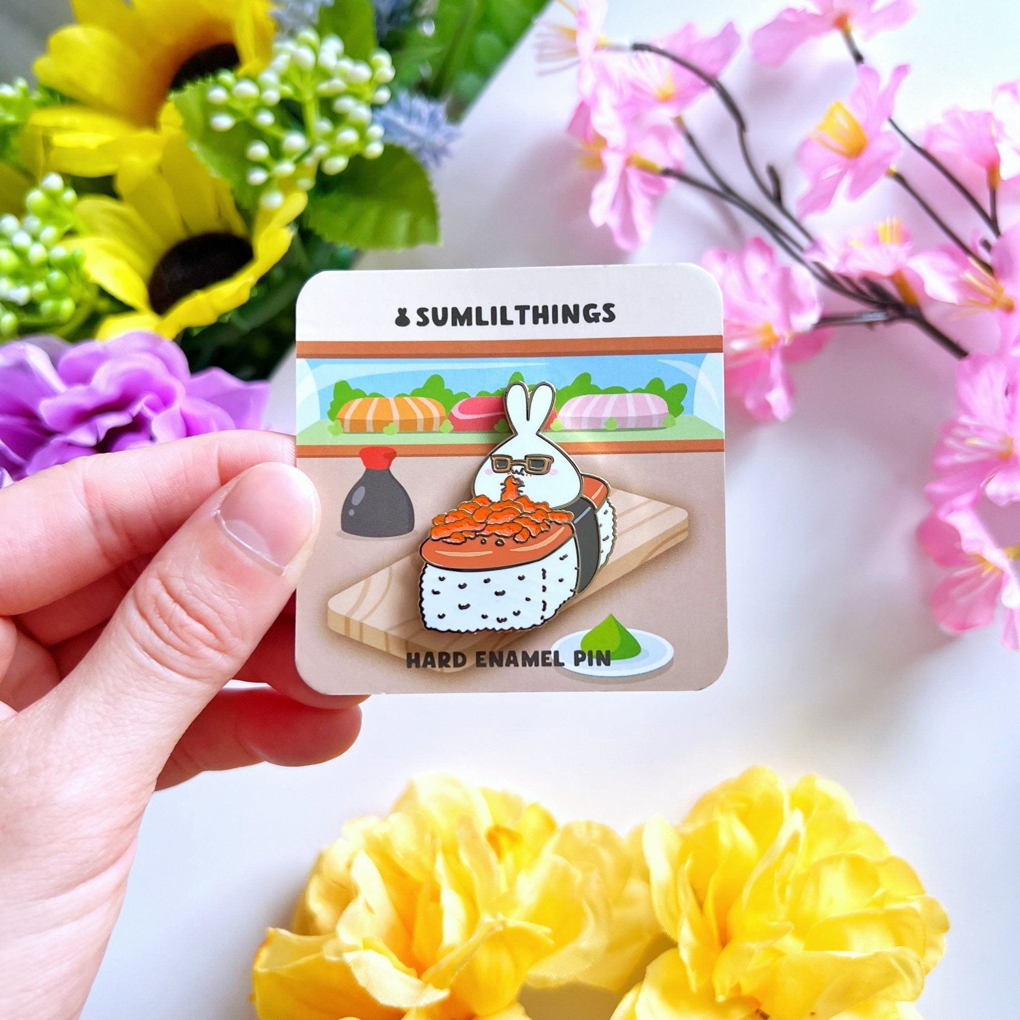 Enamel Pin - Spam Musubi with Hot Cheetos - SumLilThings