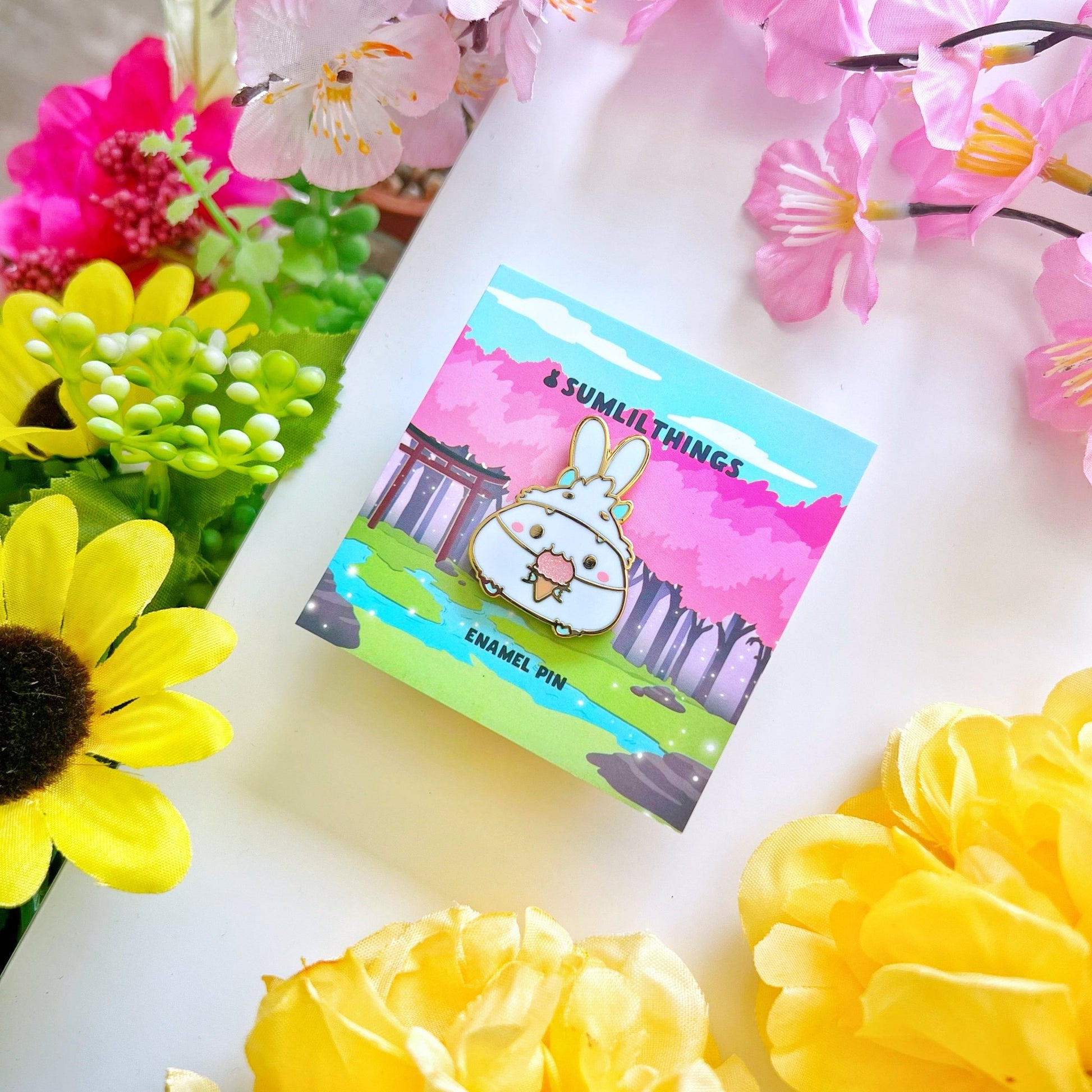 Enamel Pin - Yeti Lil with Ice Cream - SumLilThings