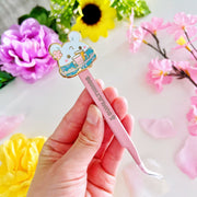 Enamel Tweezer - Sakura Boba Oatmeal (Fine Point) - SumLilThings