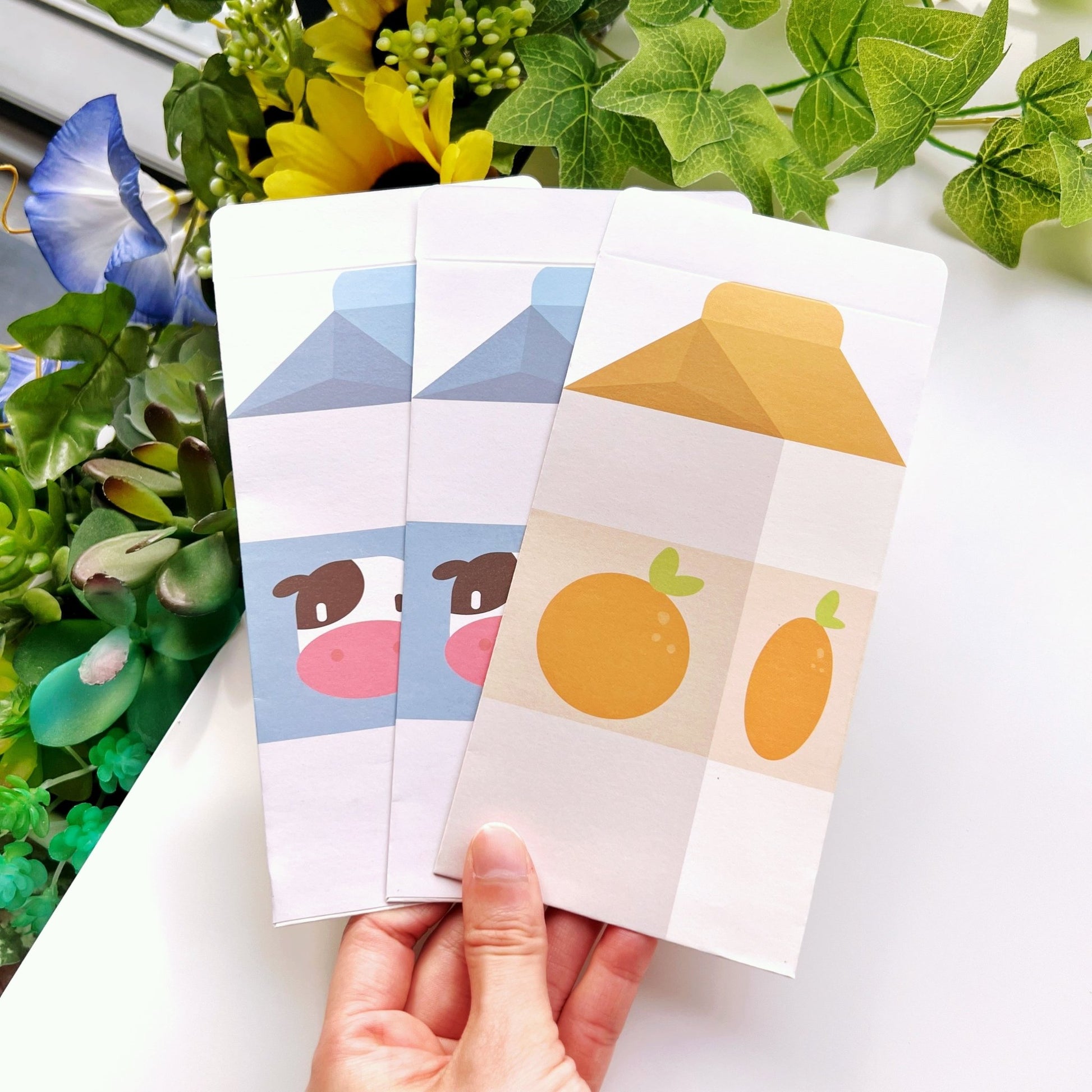 Envelopes - Milk & Orange Carton (Pack of 10) - SumLilThings