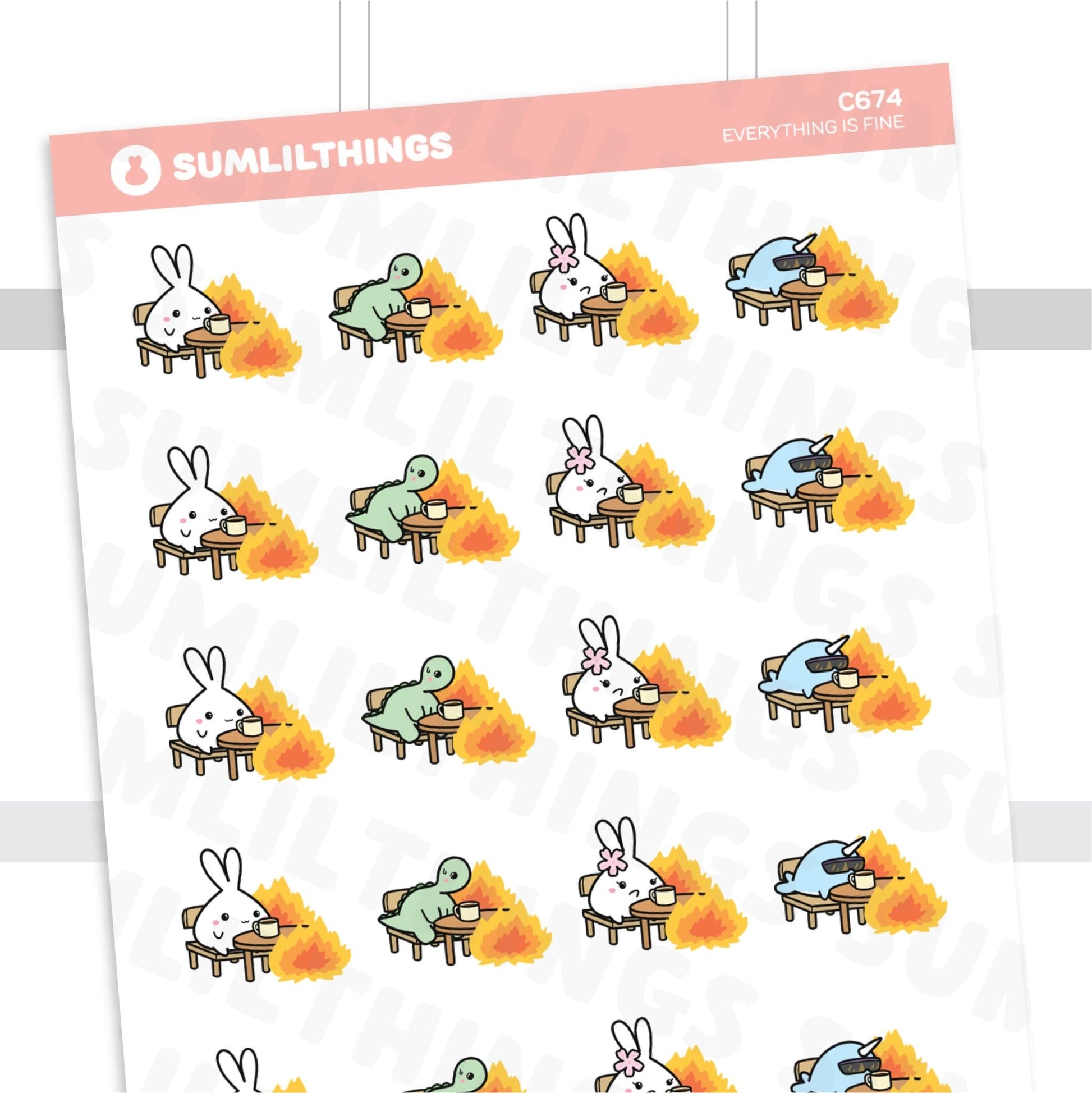 Everything is Fine Stickers - SumLilThings