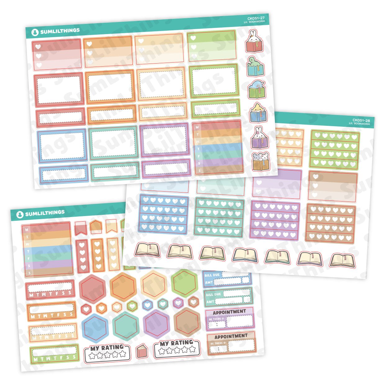 Hobonichi COUSIN - Lil' Bookworm - Gold Foil - SumLilThings