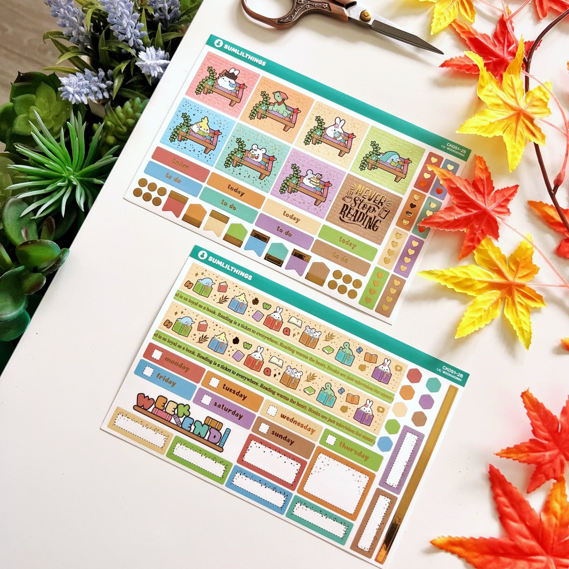 Hobonichi COUSIN - Lil' Bookworm - Gold Foil - SumLilThings