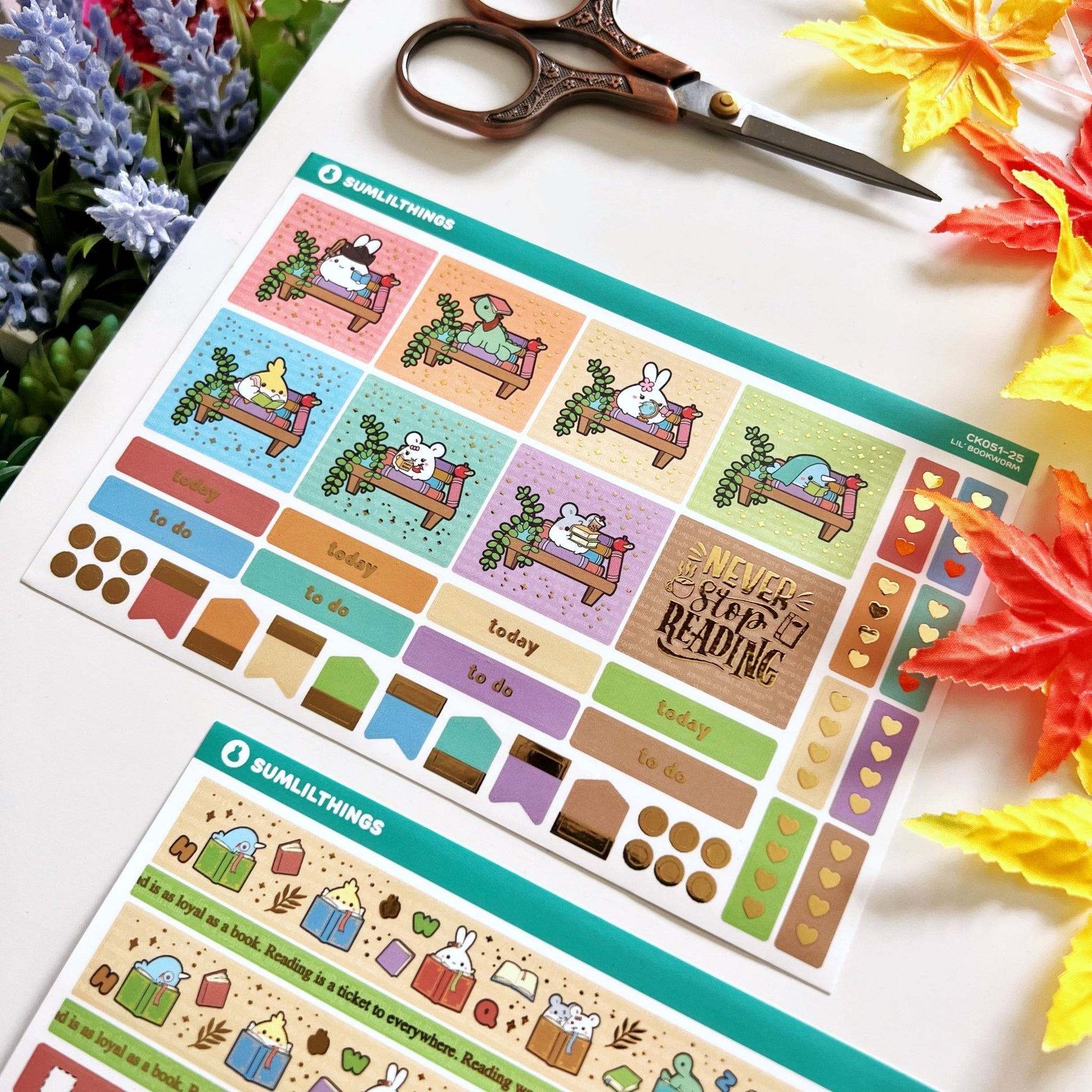 Hobonichi COUSIN - Lil' Bookworm - Gold Foil - SumLilThings