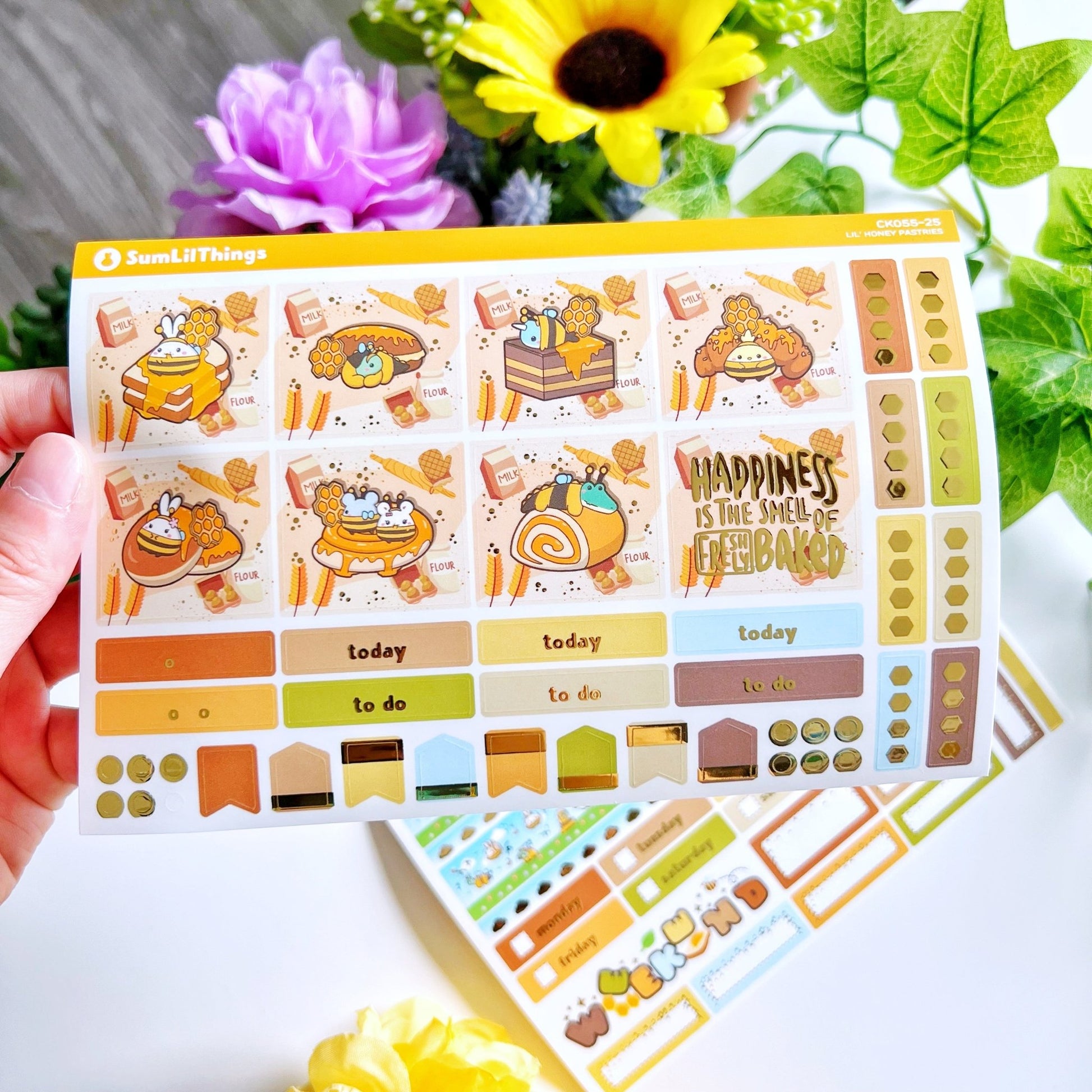 Hobonichi COUSIN - Lil' Honey Pastries - Gold Foil - SumLilThings
