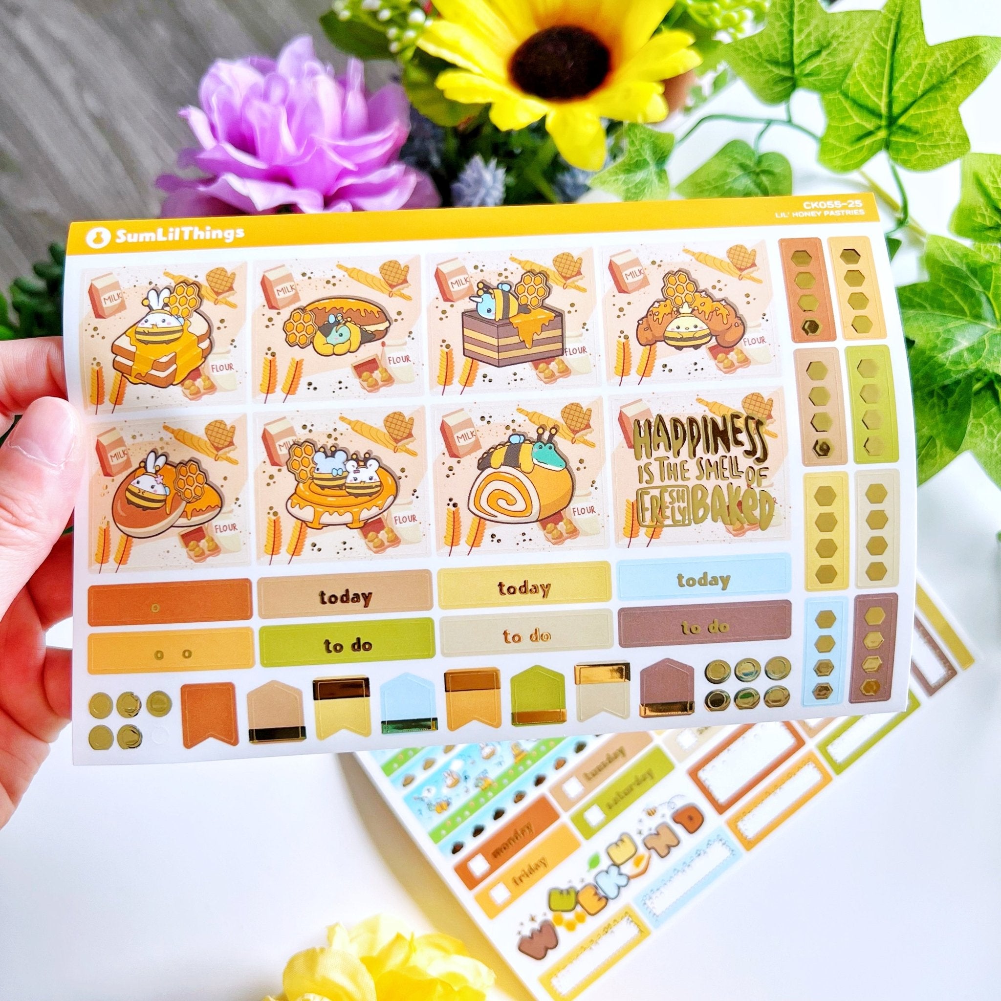 Hobonichi COUSIN - Lil&#39; Honey Pastries - Gold Foil - SumLilThings